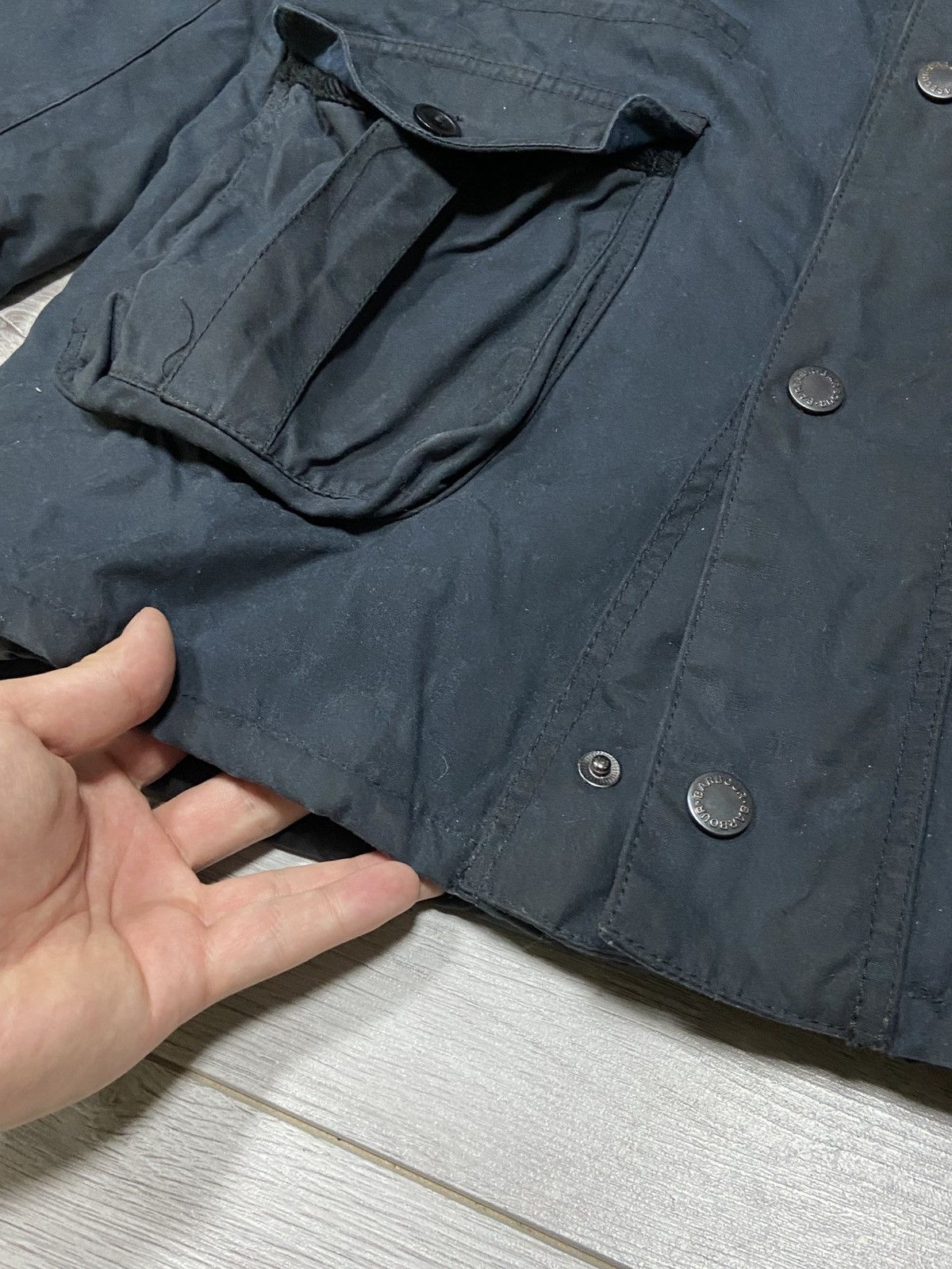 Barbour Barbour Oakum Wax Jacket Navy Waxed Cotton England Style Size US XL / EU 56 / 4 - 7 Thumbnail