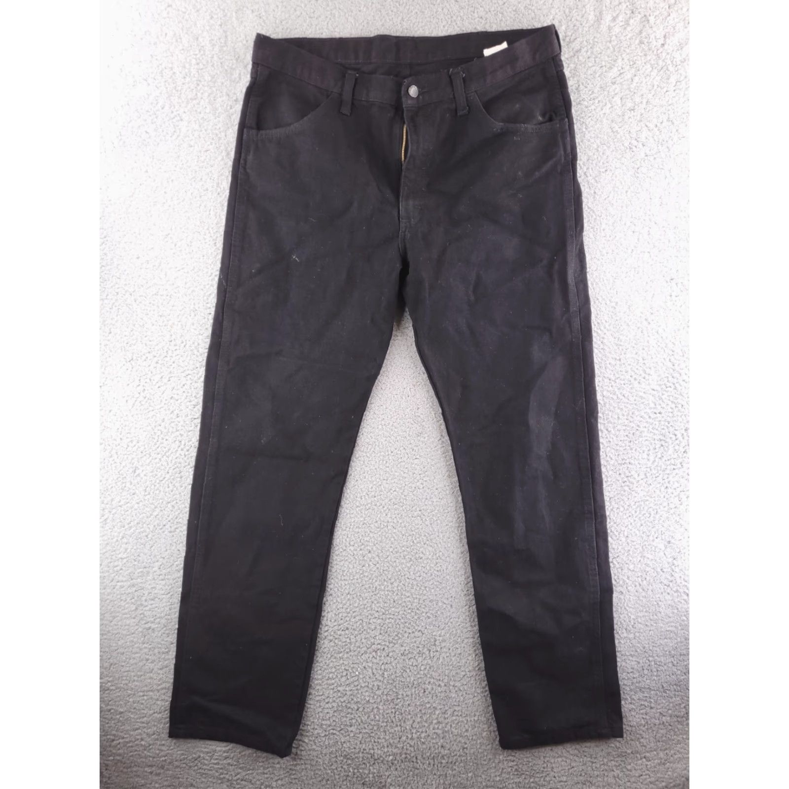 Wrangler Wrangler Jeans Mens 36x34 Black Straight Cotton Denim Pants Size US 36 / EU 52 - 4 Thumbnail