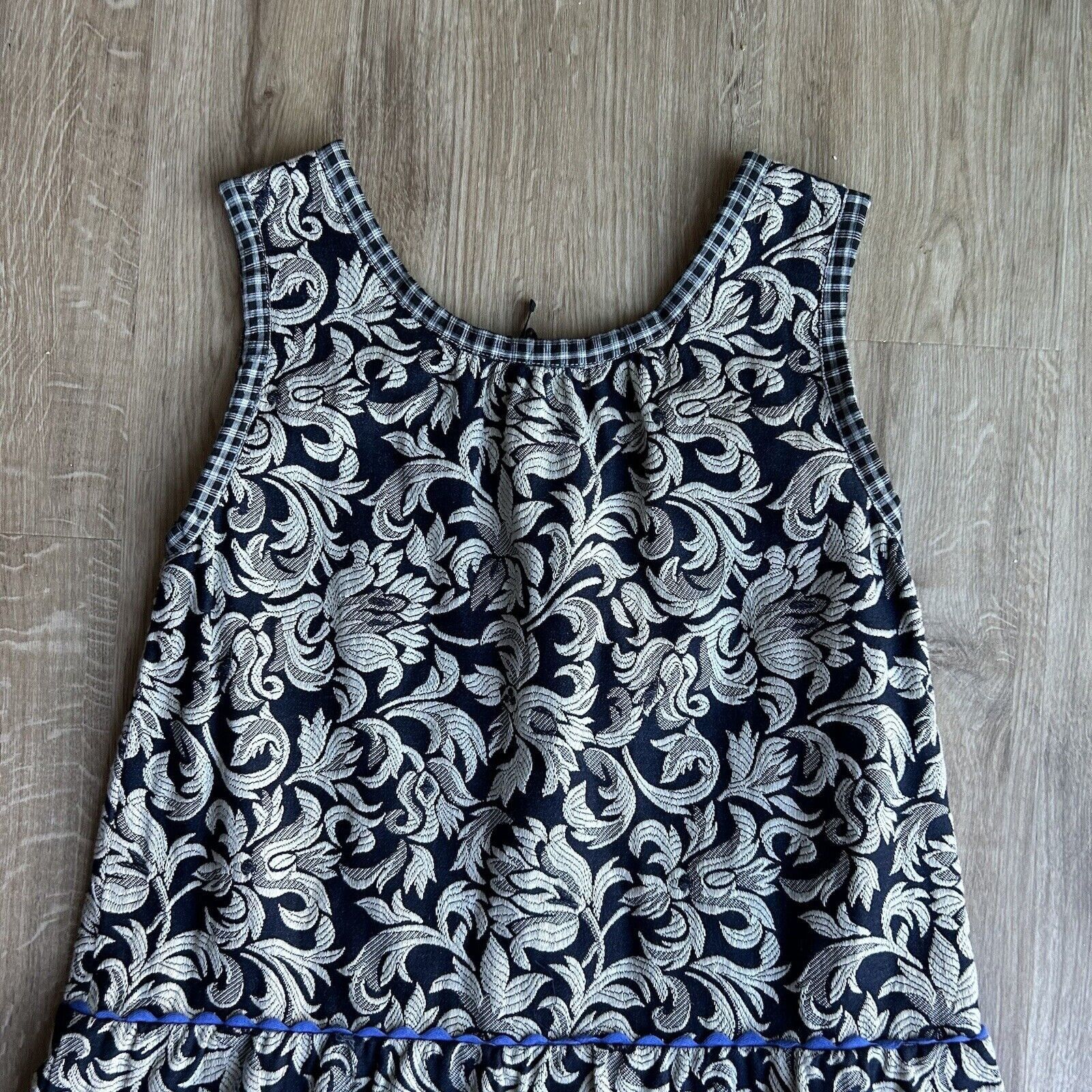 Dosa DOSA Women’s Dress Gray Blue Mini Floral Paisley Sleeveless Size L / US 10 / IT 46 - 12 Thumbnail