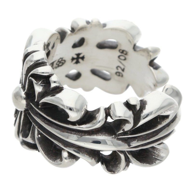 Chrome Hearts Chrome Hearts Double Floral Cross Silver Ring Size ONE SIZE - 5 Thumbnail