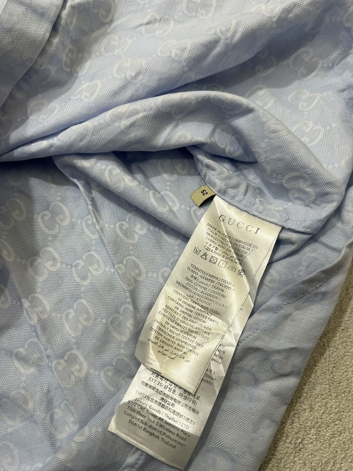 Gucci 2000s Gucci Monogram Pocket Button Up Shirt Size US L / EU 52-54 / 3 - 7 Thumbnail