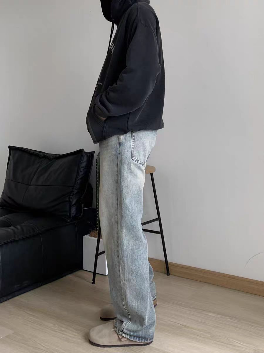 Japanese Brand × Vintage Vintage Street Washed and Aged Casual Light Blue Jeans Size US 32 / EU 48 - 4 Thumbnail