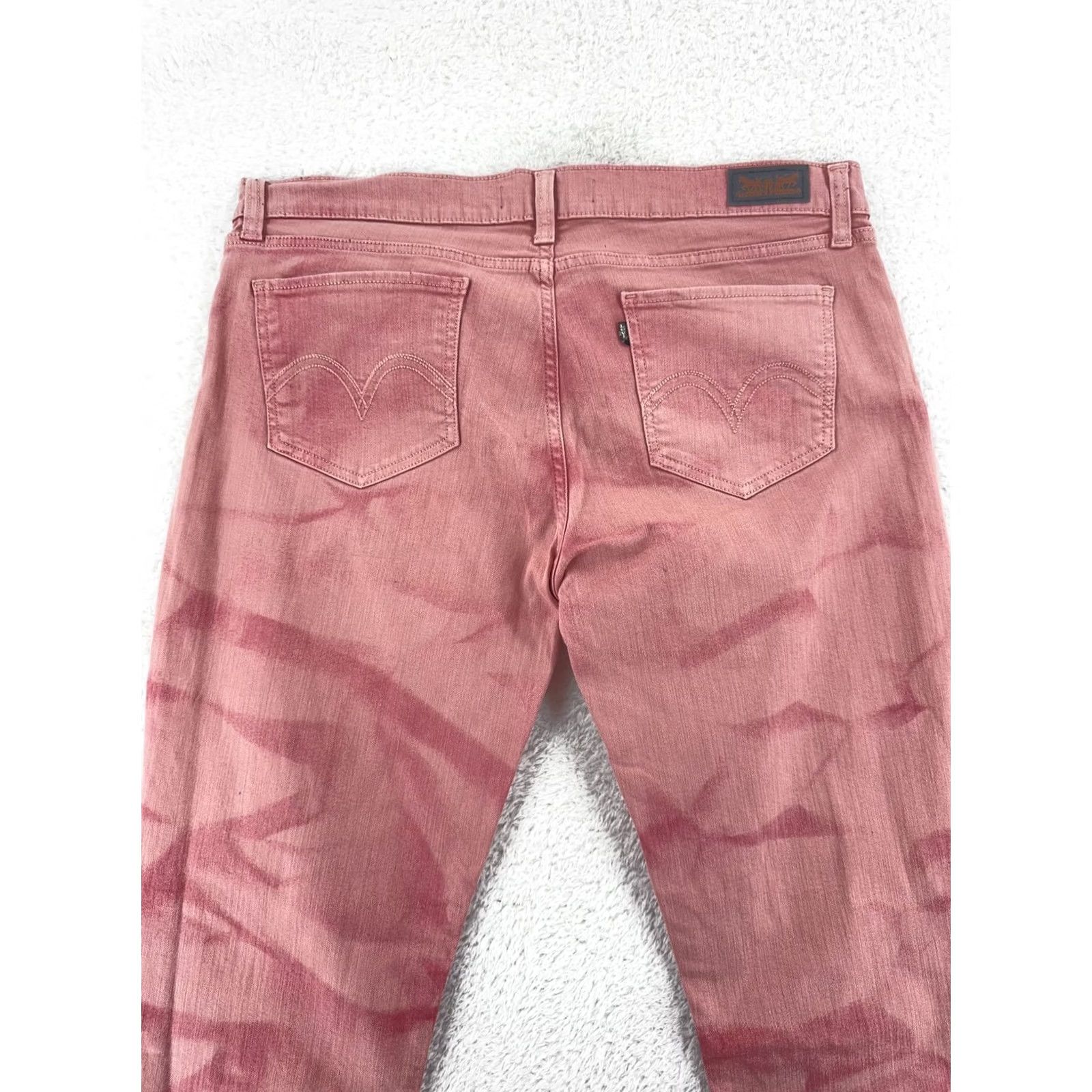 Levi's Levi's 524 Too Superlow Jeans Womens 17M Pink Red Straight Denim Pants Hippie Retro Size 38" / US 16 / IT 52 - 2 Thumbnail