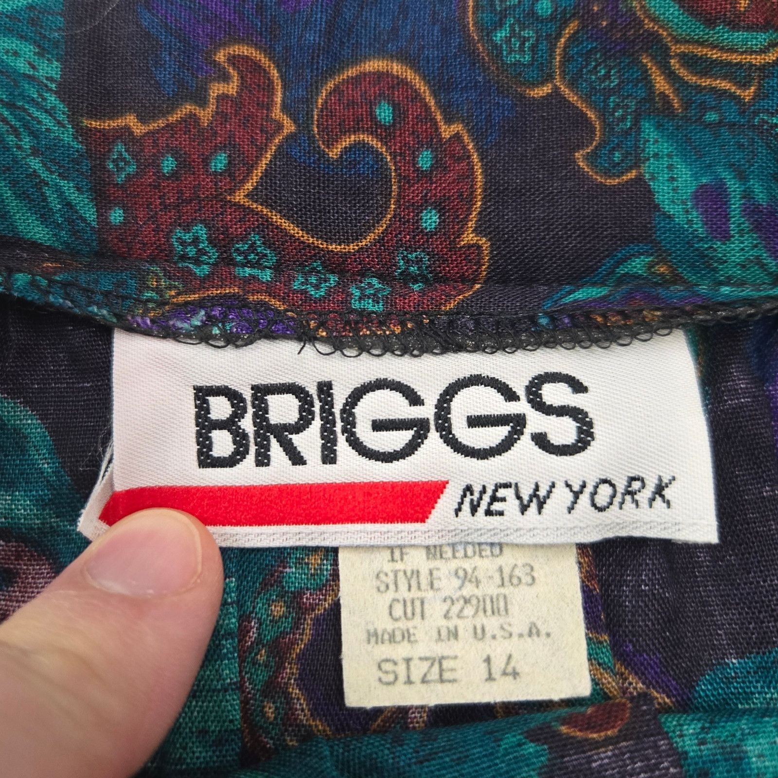 Vintage 90s Briggs Rayon Midi Skirt Dark Academia Size 14 Size 36" / US 14 / IT 50 - 10 Thumbnail