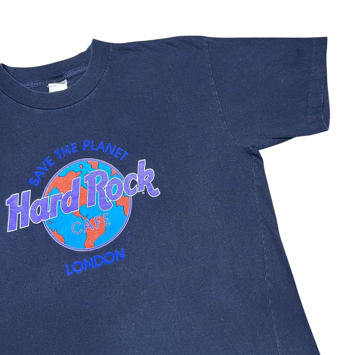 Hard Rock Cafe Vintage 1990s Hard Rock Cafe Save The Planet London Tee Size US L / EU 52-54 / 3 - 5 Thumbnail