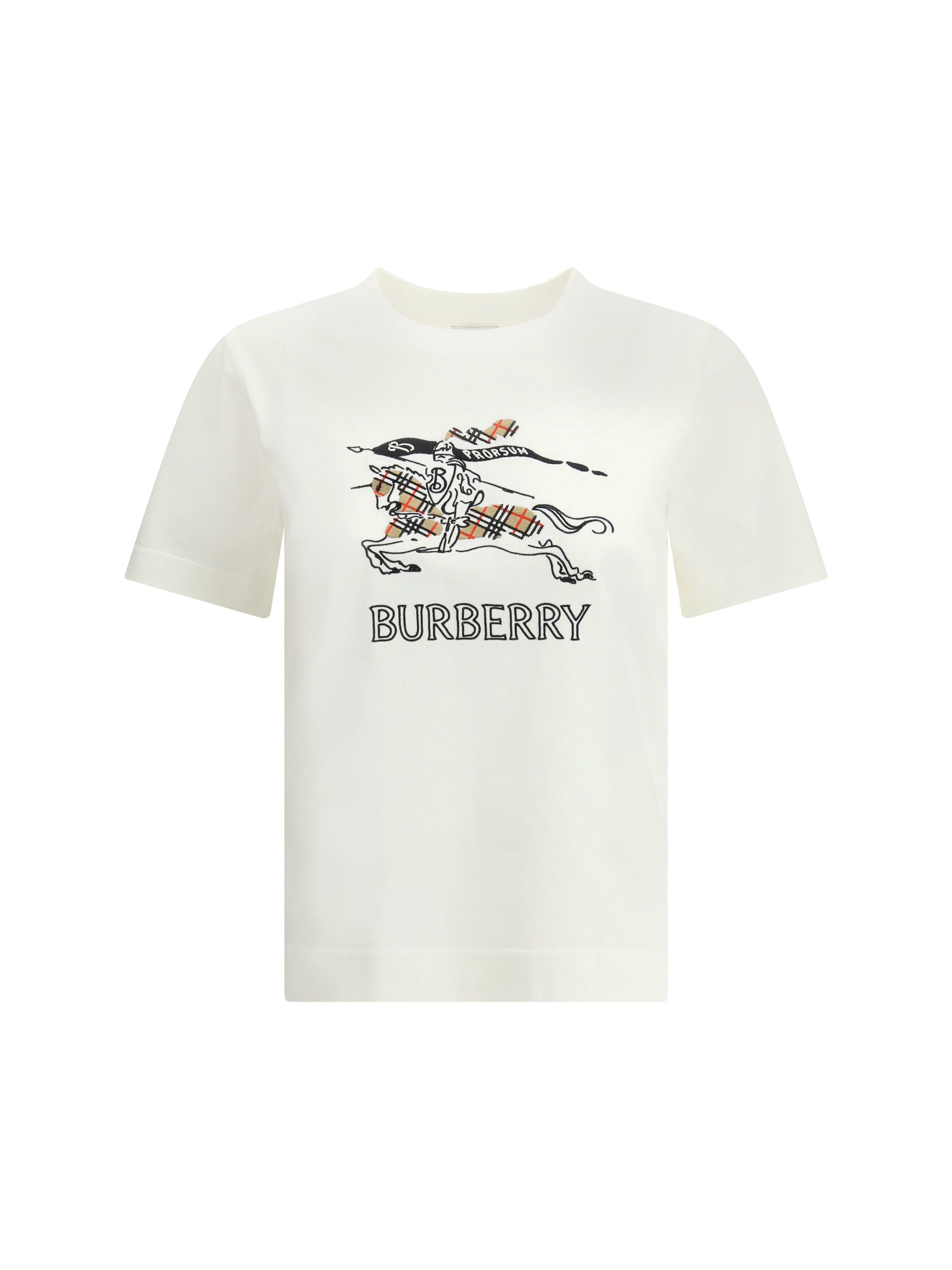 Burberry Cotton T-shirt with drawn EKD Size XS / US 0-2 / IT 36-38 - 1 Thumbnail