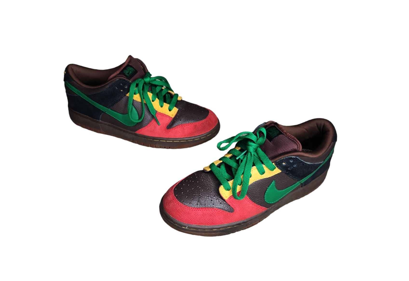 image of Nike Dunk Low 6.0 "rasta" Skate Shoes Multicolor 314142-233, Men's (Size 10)