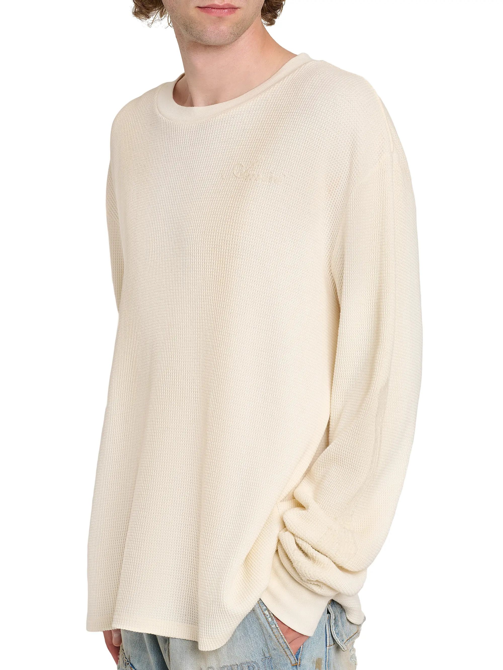 Amiri os11x0526 Bones Cotton Waffle-Knit Shirt in Ivory Size US S / EU 44-46 / 1 - 6 Thumbnail