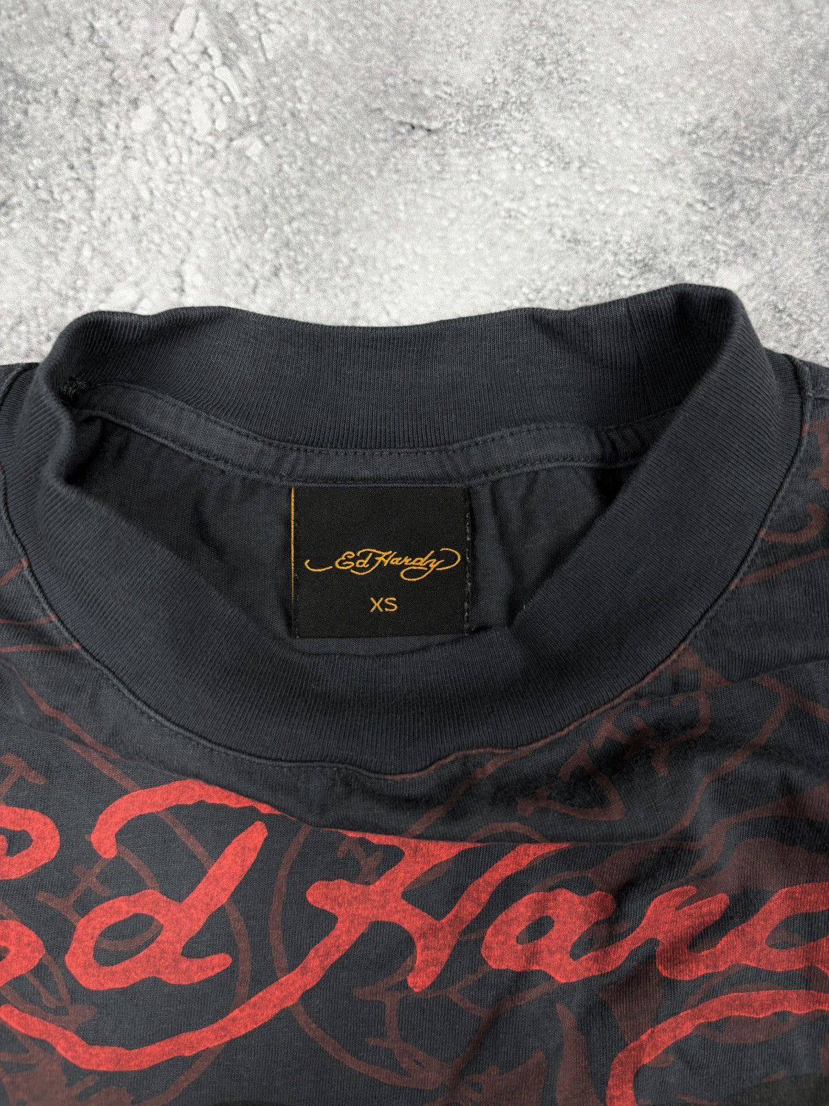 Ed Hardy × Vintage Y2K VTG Ed Hardy Tattoo Shirt Size S Christian Audigier Size S / US 4 / IT 40 - 4 Thumbnail
