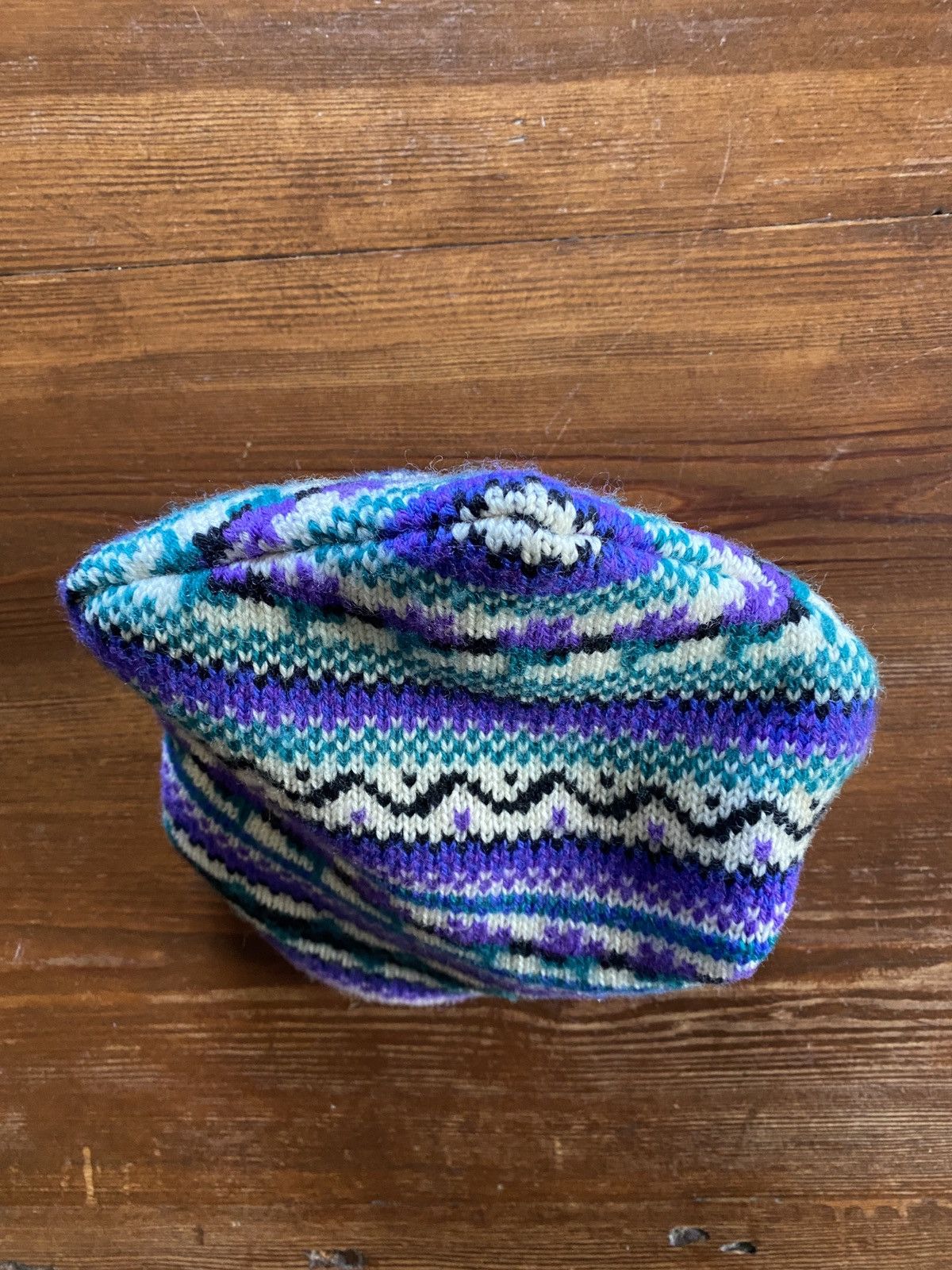 Vintage Vintage 80’s Merkley Headgear Wool Knit Striped Beanie Hat Size ONE SIZE - 9 Thumbnail