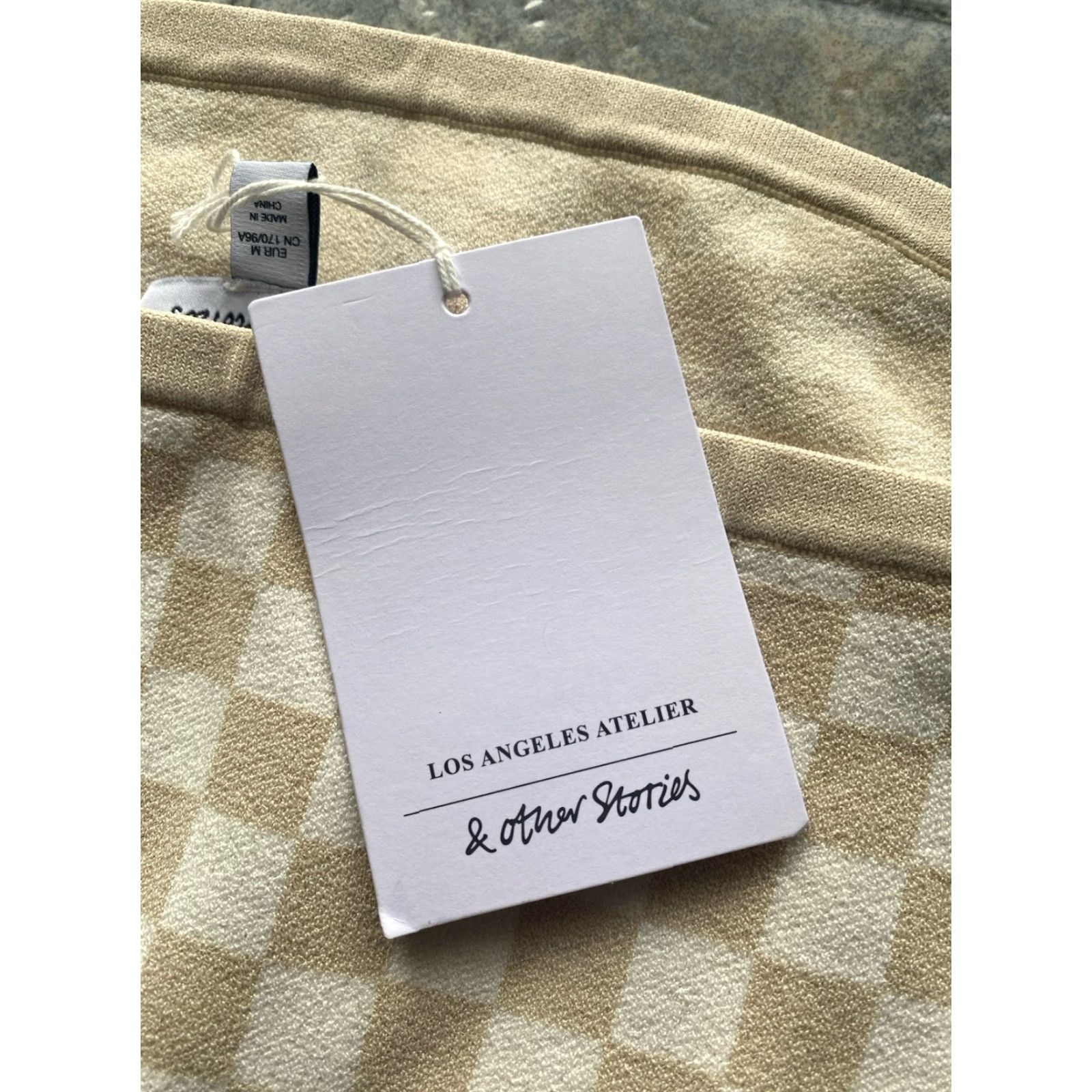 & Other Stories VINTAGE Los Angeles Atelier & Other Stories Checkered Cream Tube Top M Women New With Tags CROPPED Sleeveless Polyester Rayon Stretch EUR M Size M / US 6-8 / IT 42-44 - 7 Thumbnail