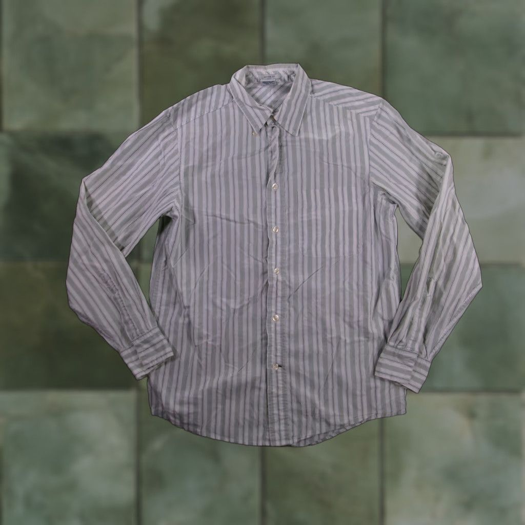 Old Navy VINTAGE? No — Old Navy Shirt Mens Small Grey Striped Button-Down Cotton Regular Fit Long Sleeve Casual Workwear S Grey Striped Button-Up Men Size US S / EU 44-46 / 1 - 1 Thumbnail