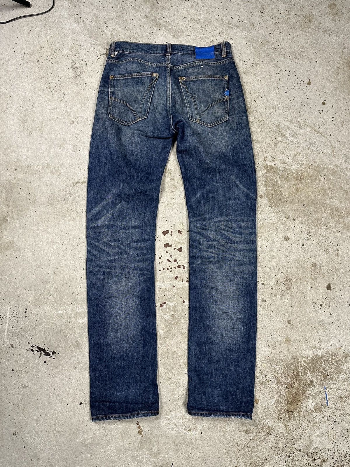 Adidas RARE Adidas Conductor Washed Navy Denim Pants Jeans y2k Size US 29 - 1 Thumbnail