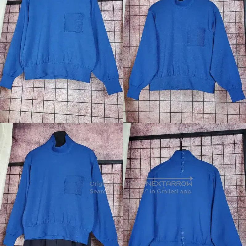 Dior Dior Blue Wool Long Sleeve Pullover Sweater . Size M / US 6-8 / IT 42-44 - 2 Thumbnail