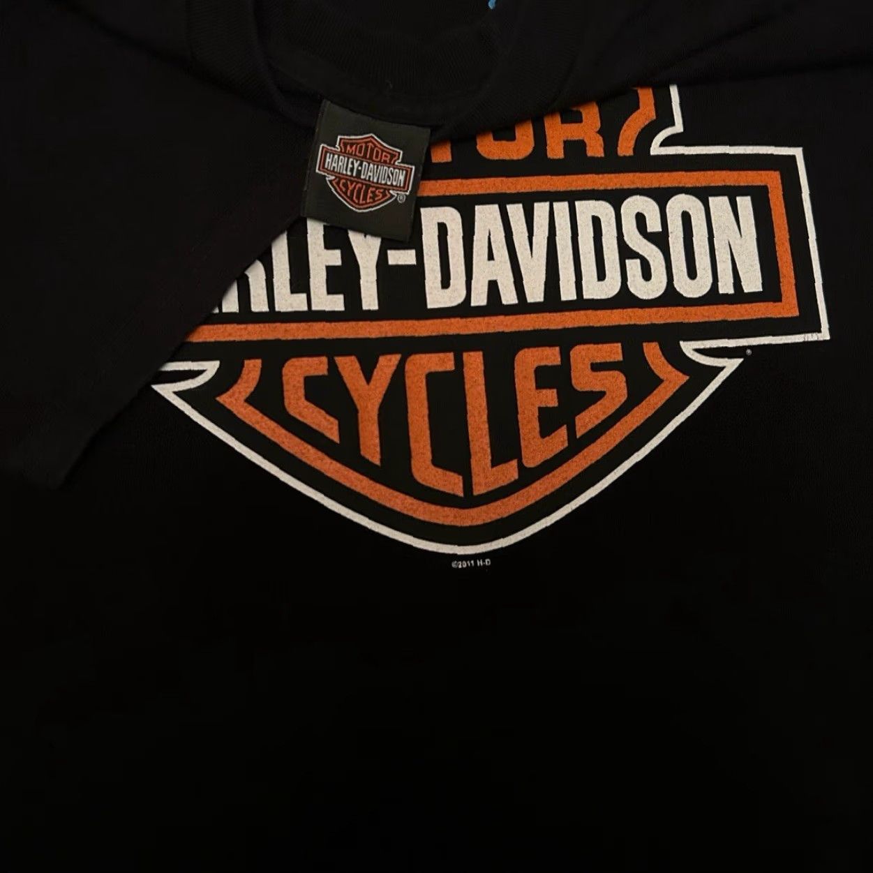 Harley Davidson VINTAGE Harley-Davidson Tribal Flames Logo T-Shirt XL Black Men Short Sleeve 90s Y2K Biker VTG 2011 Shirt Size US XL / EU 56 / 4 - 3 Thumbnail