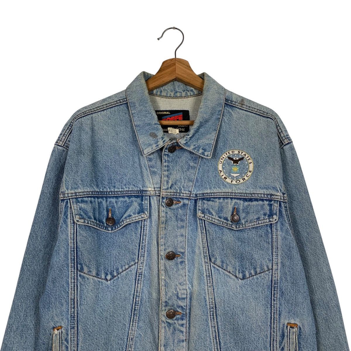 Soffe Vintage United States Air Force Denim Jacket Size US M / EU 48-50 / 2 - 2 Thumbnail
