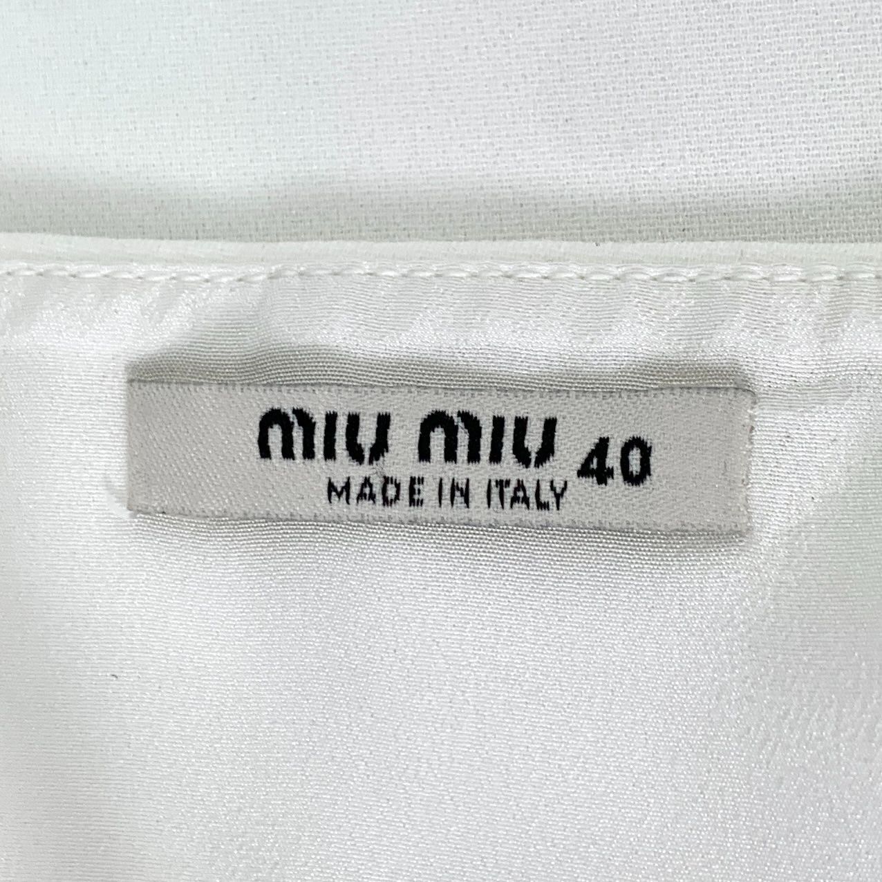 Miu Miu Miu Miu Ivory Sleeveless Dress With Star Embellishment & Cro Size S / US 4 / IT 40 - 5 Thumbnail