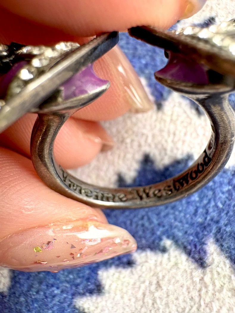 Vivienne Westwood Vivienne Westwood Vintage Purple Gemini Heart Ring Size ONE SIZE - 3 Thumbnail