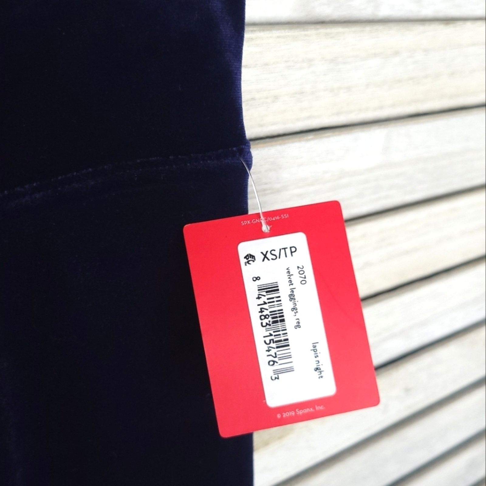 Spanx NEW Spanx High Waist Velvet Leggings Pants XS Blue Velour Size 24" / US 00 / IT 34 - 4 Thumbnail