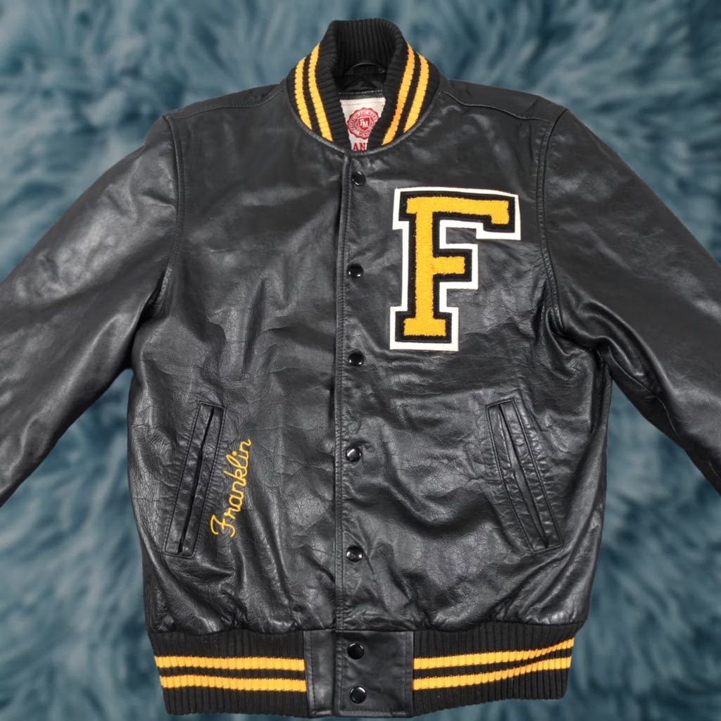 Franklin & Marshall Franklin & Marshall Leather Bomber Jacket Mens Size Small Black Size US S / EU 44-46 / 1 - 1 Thumbnail