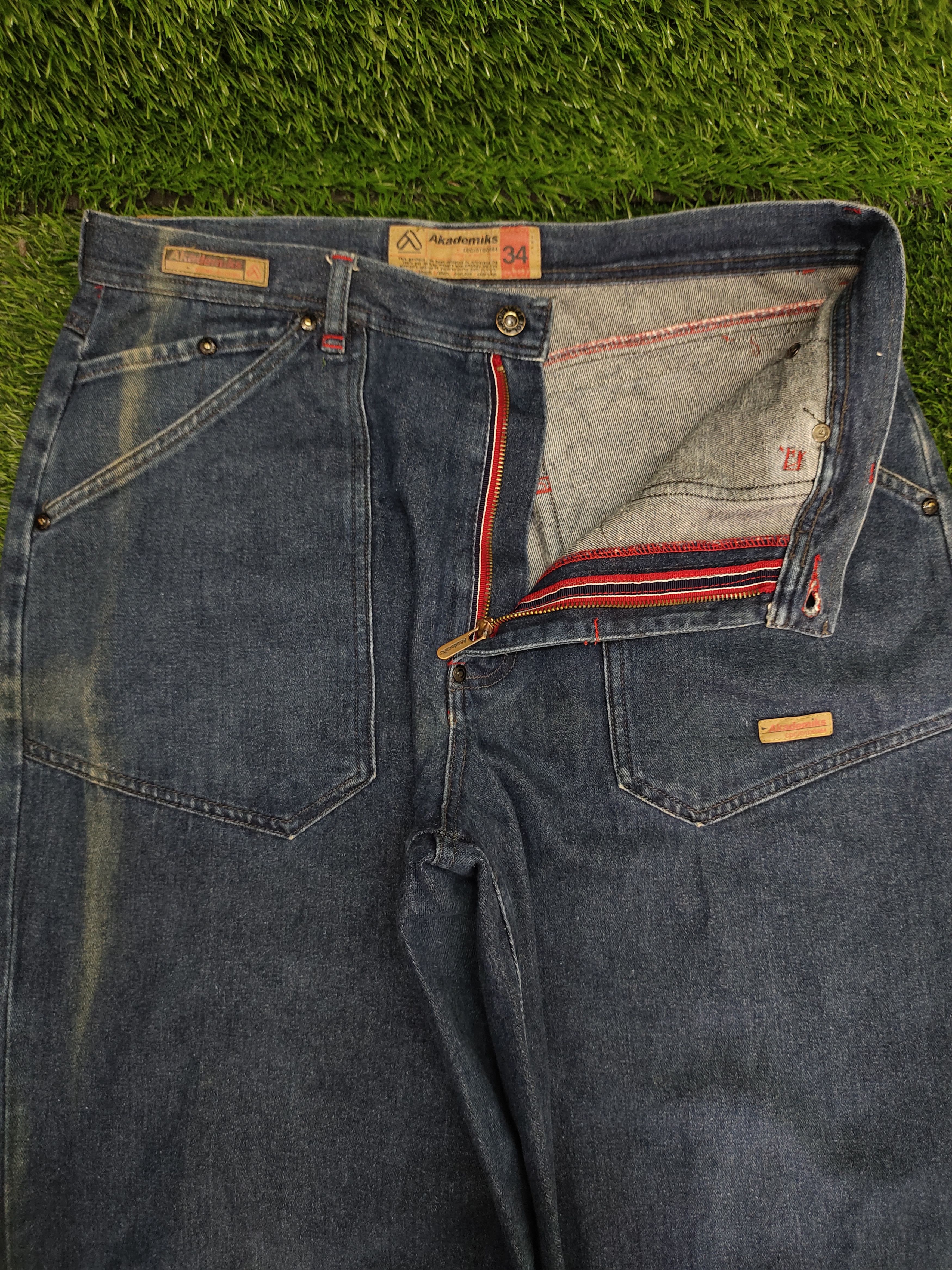 Akademiks Akademiks Distressed Color Wide Leg Denim Y2k Baggy Jean Size US 34 / EU 50 - 14 Thumbnail