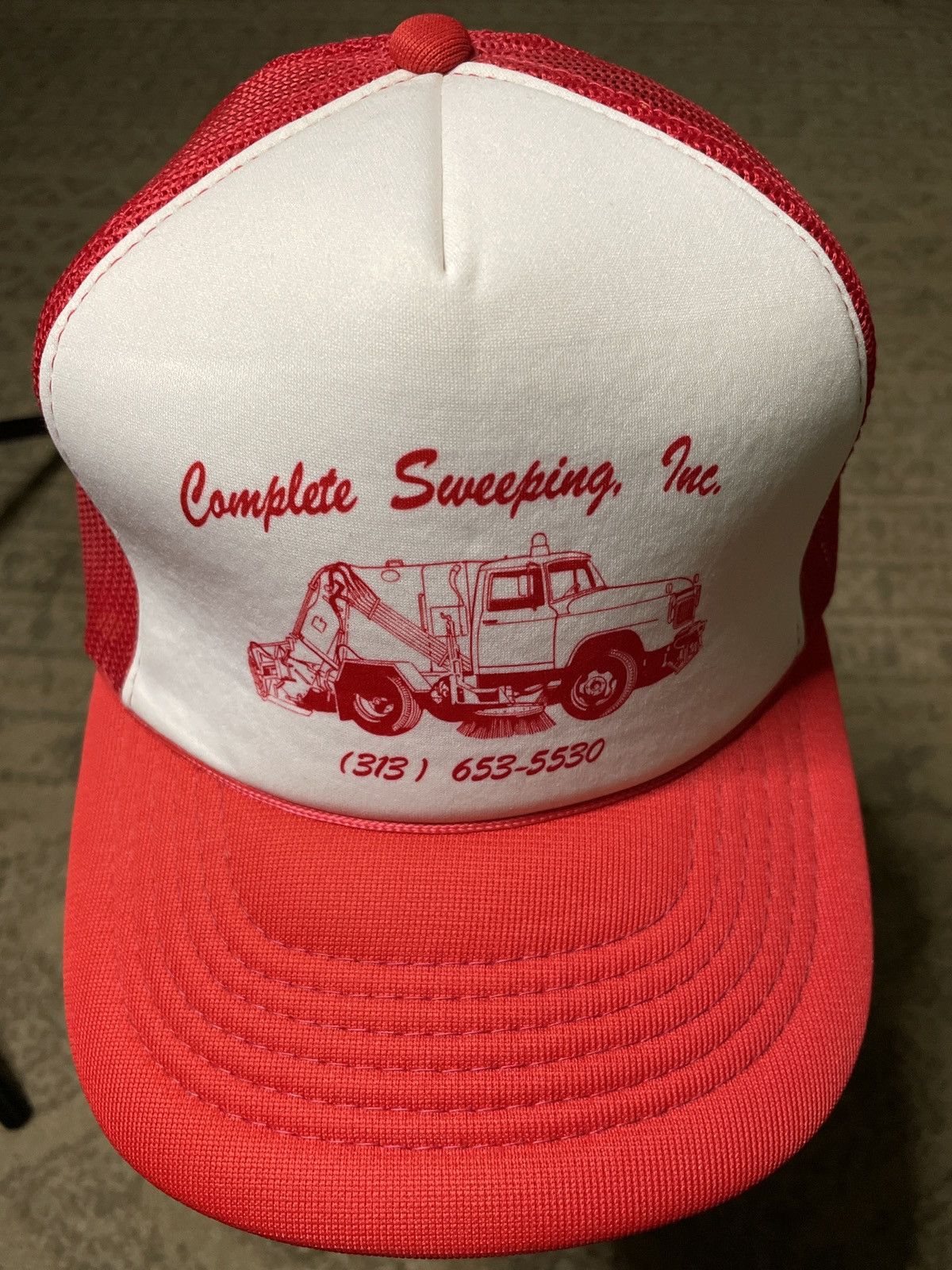 Vintage Complete Sweeping Inc HAT CAP Michigan trucker street lot 🔥 Size ONE SIZE - 1 Thumbnail