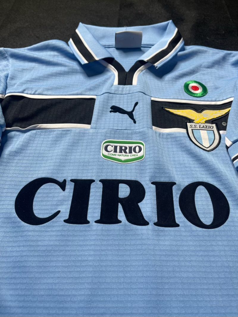 Vintage 1998-99 S.S.Lazio Aleymda Home Soccer Jersey Size US L / EU 52-54 / 3 - 4 Thumbnail