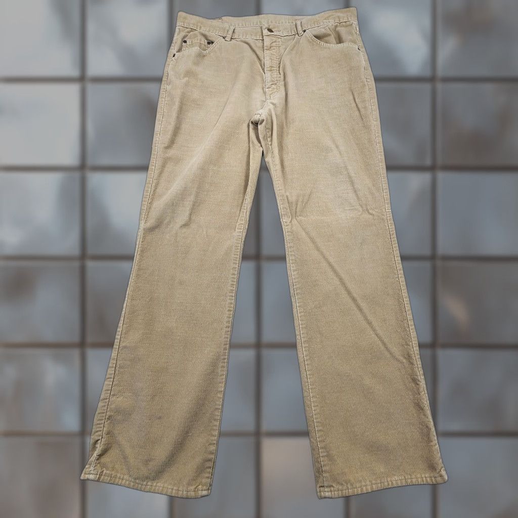 Farah VINTAGE Farah Pants Mens 36x30 Tan Corduroy Straight Leg Countrywear 90s USA Size US 36 / EU 52 - 1 Thumbnail