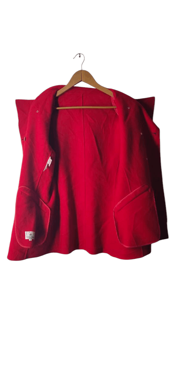 Sonia Rykiel SONIA RYKEL PARIS RED PEACOAT DOUBLE BREAST JACKET Size M / US 6-8 / IT 42-44 - 8 Thumbnail