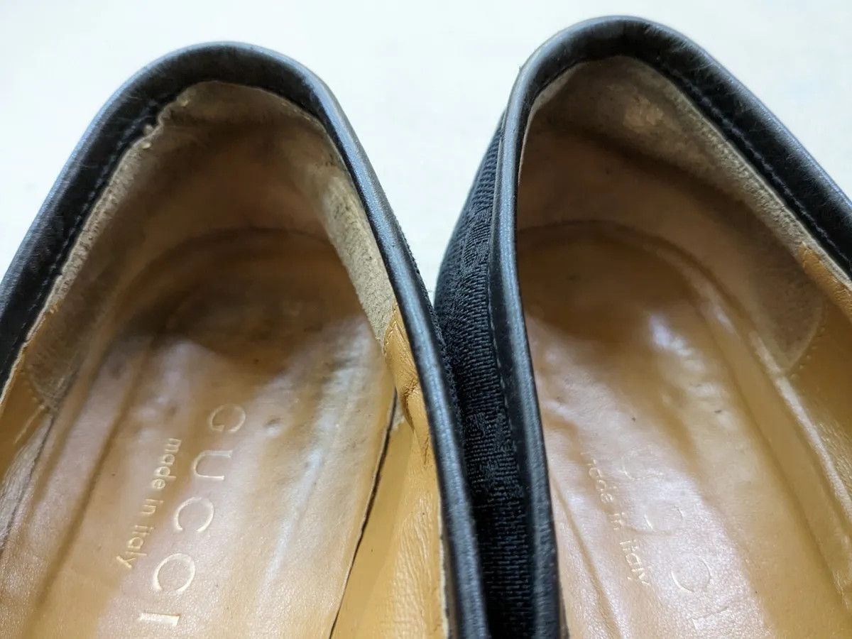 Gucci Gucci Horsebit Loafers Black 8.5 Canvas Monogram Leather Fur Size US 8.5 / IT 38.5 - 11 Thumbnail