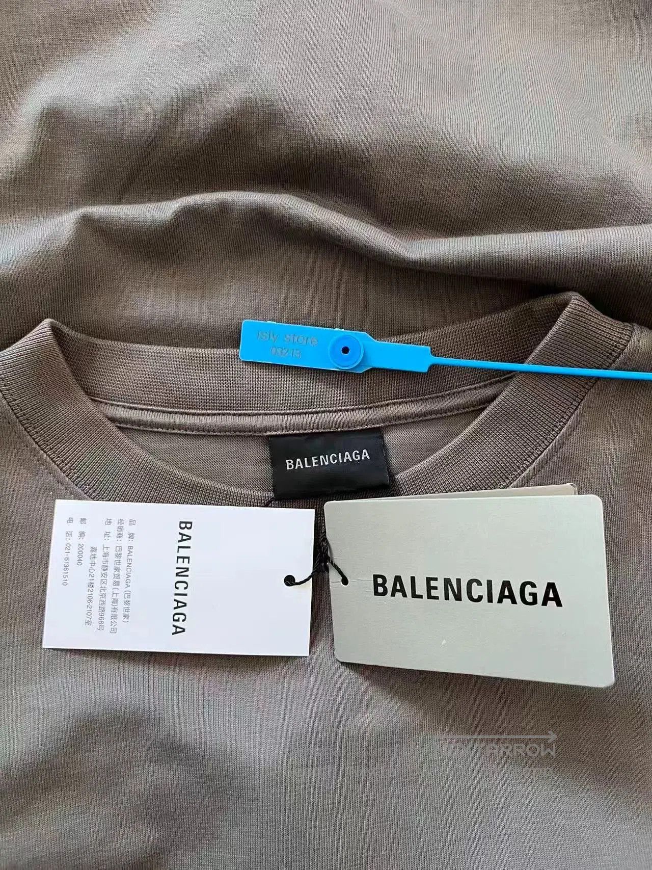 Balenciaga Balenciaga Logo Oversized Men's Gray T-Shirt. Size US XL / EU 56 / 4 - 4 Thumbnail