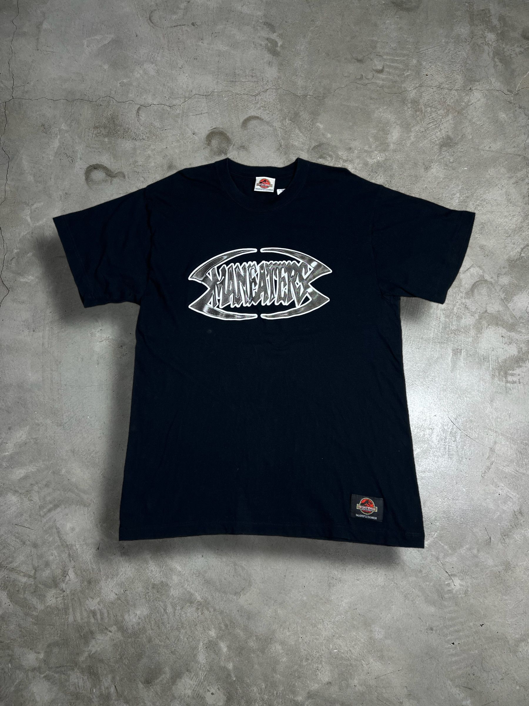 Vintage Vtg 90s Man Eaters Jurassic Park Movie Promo Tee (L) GTMD992 Size US L / EU 52-54 / 3 - 1 Thumbnail