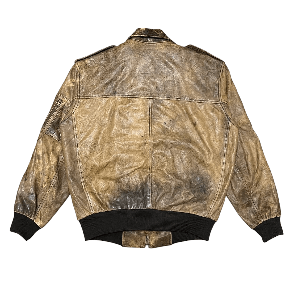 Leather Vintage Flight Jacket Leather Military Bomber Size US L / EU 52-54 / 3 - 15 Thumbnail
