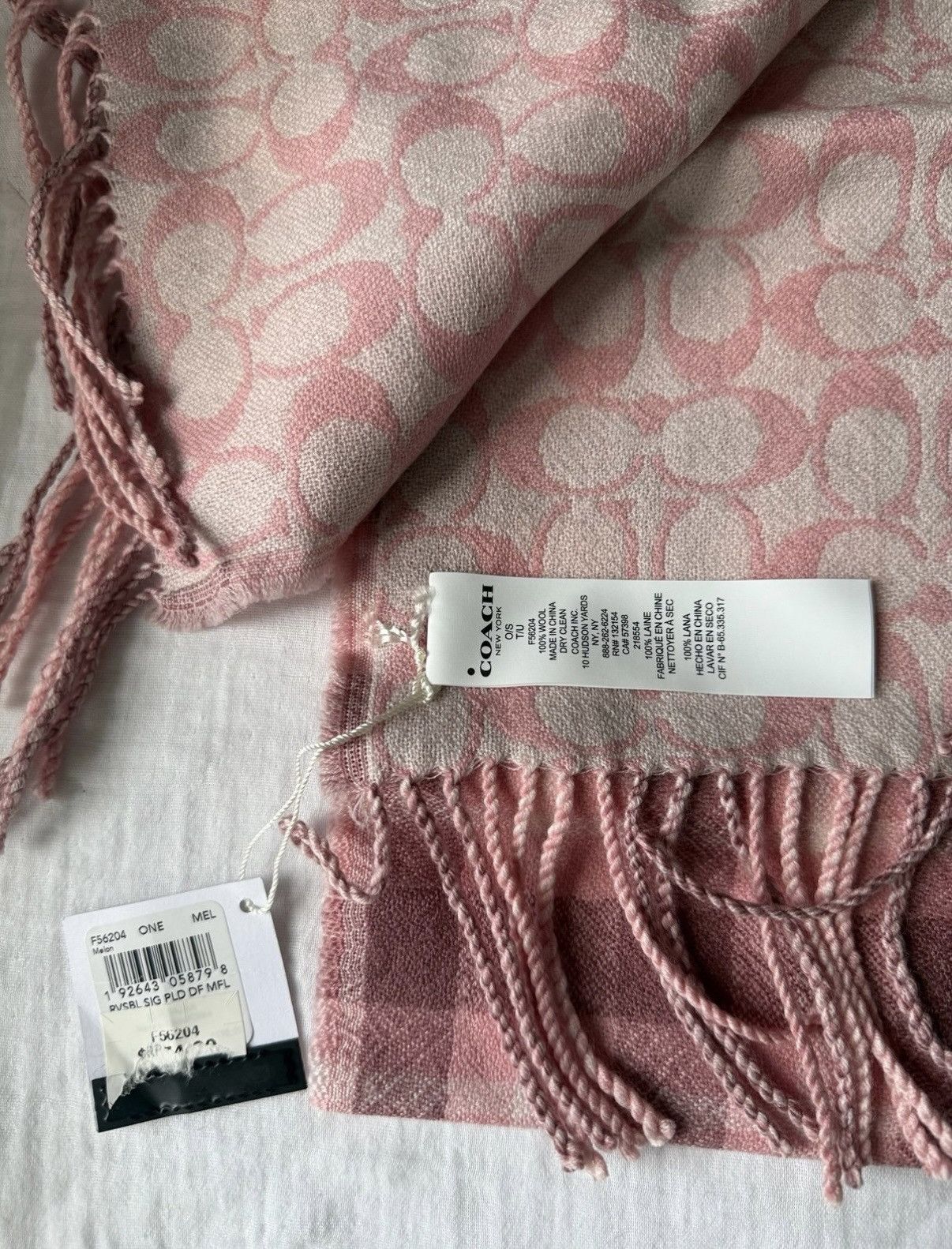 Coach Coach pink scarf double side Size ONE SIZE - 7 Thumbnail