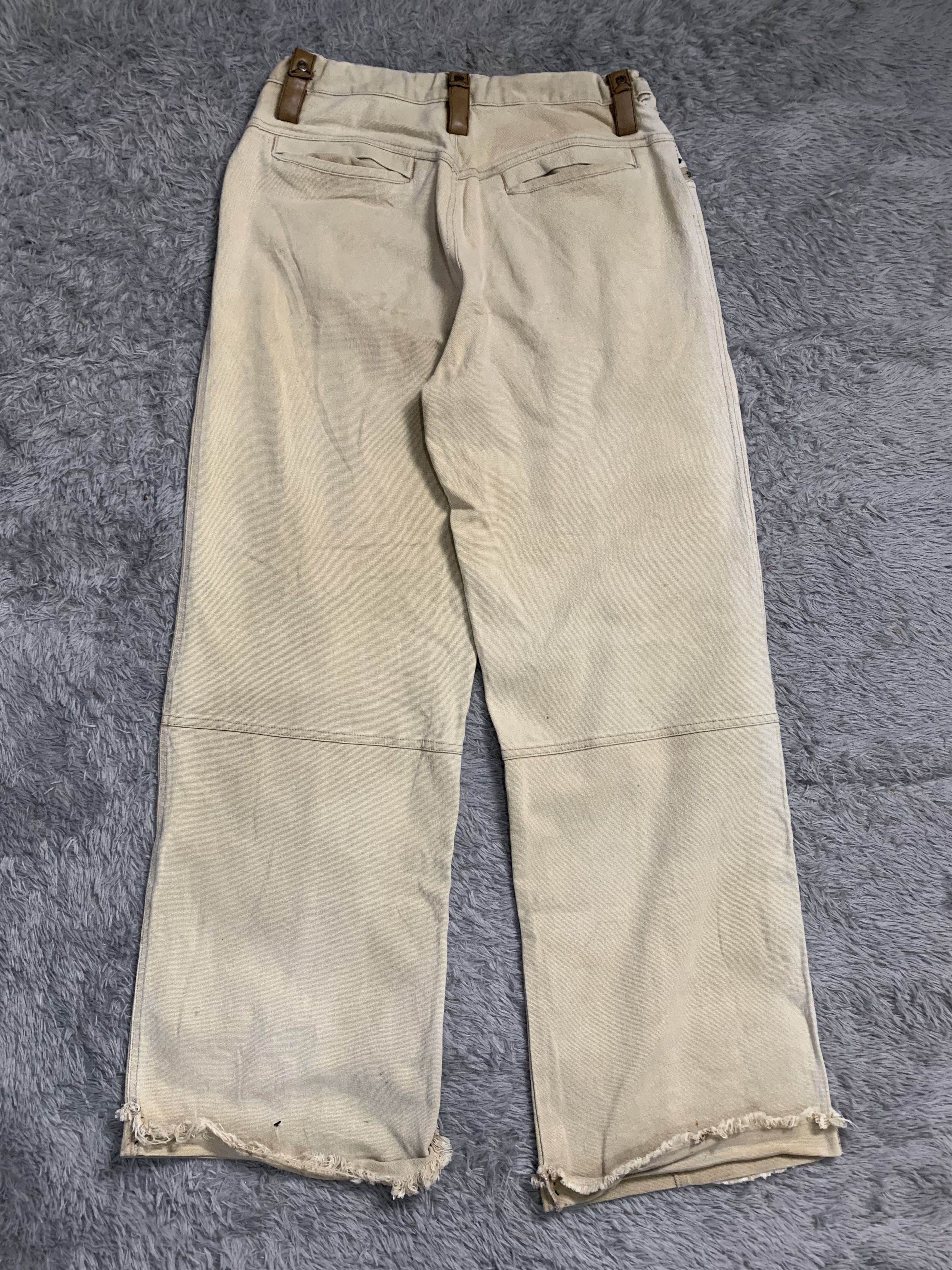 Japanese Brand Time-Worn Essentials Anti War Distressed Denim Work Pants Size US 34 / EU 50 - 7 Thumbnail