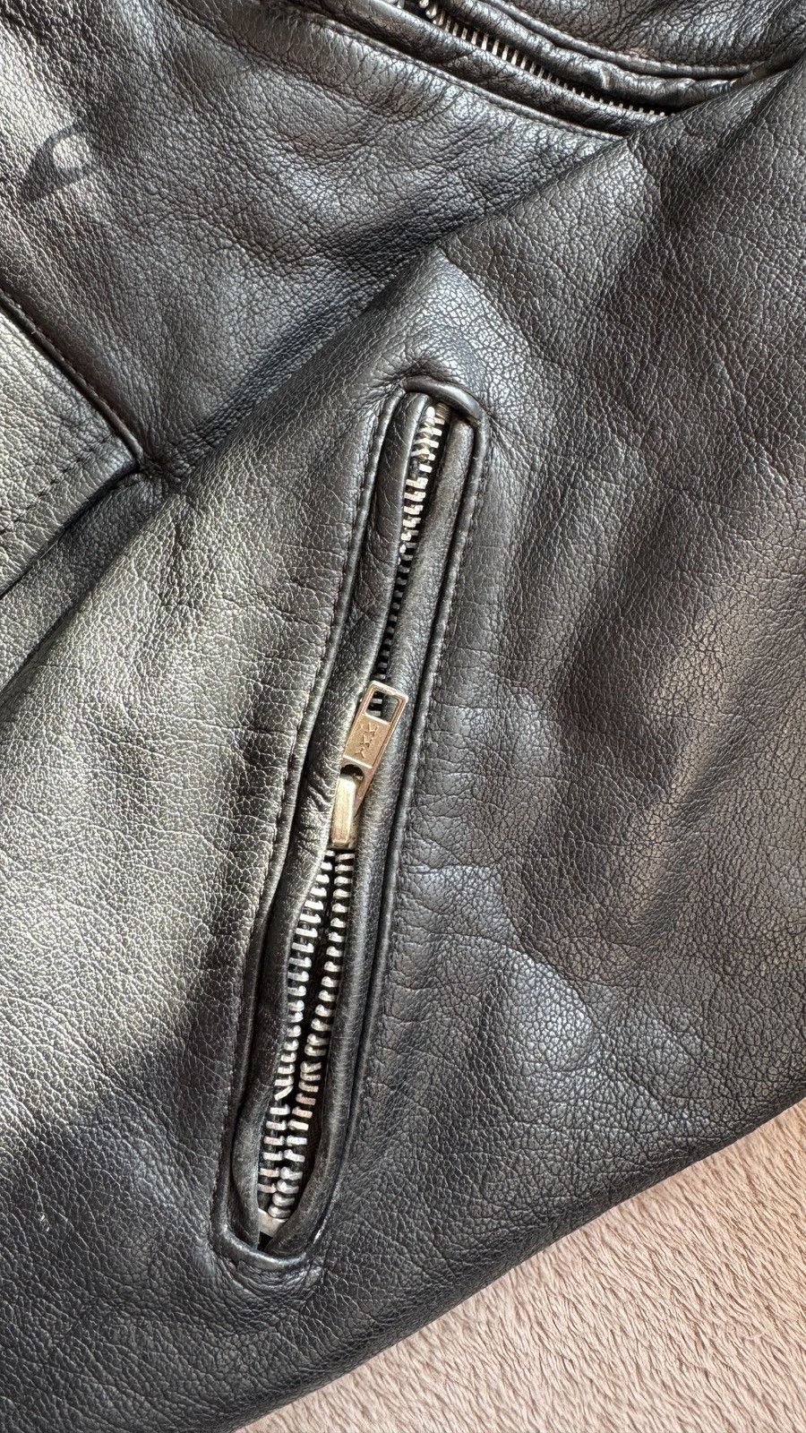Genuine Leather Y2K Vintage Moto Biker Leather Jacket Grunge Punk schott lgb Size US M / EU 48-50 / 2 - 7 Thumbnail