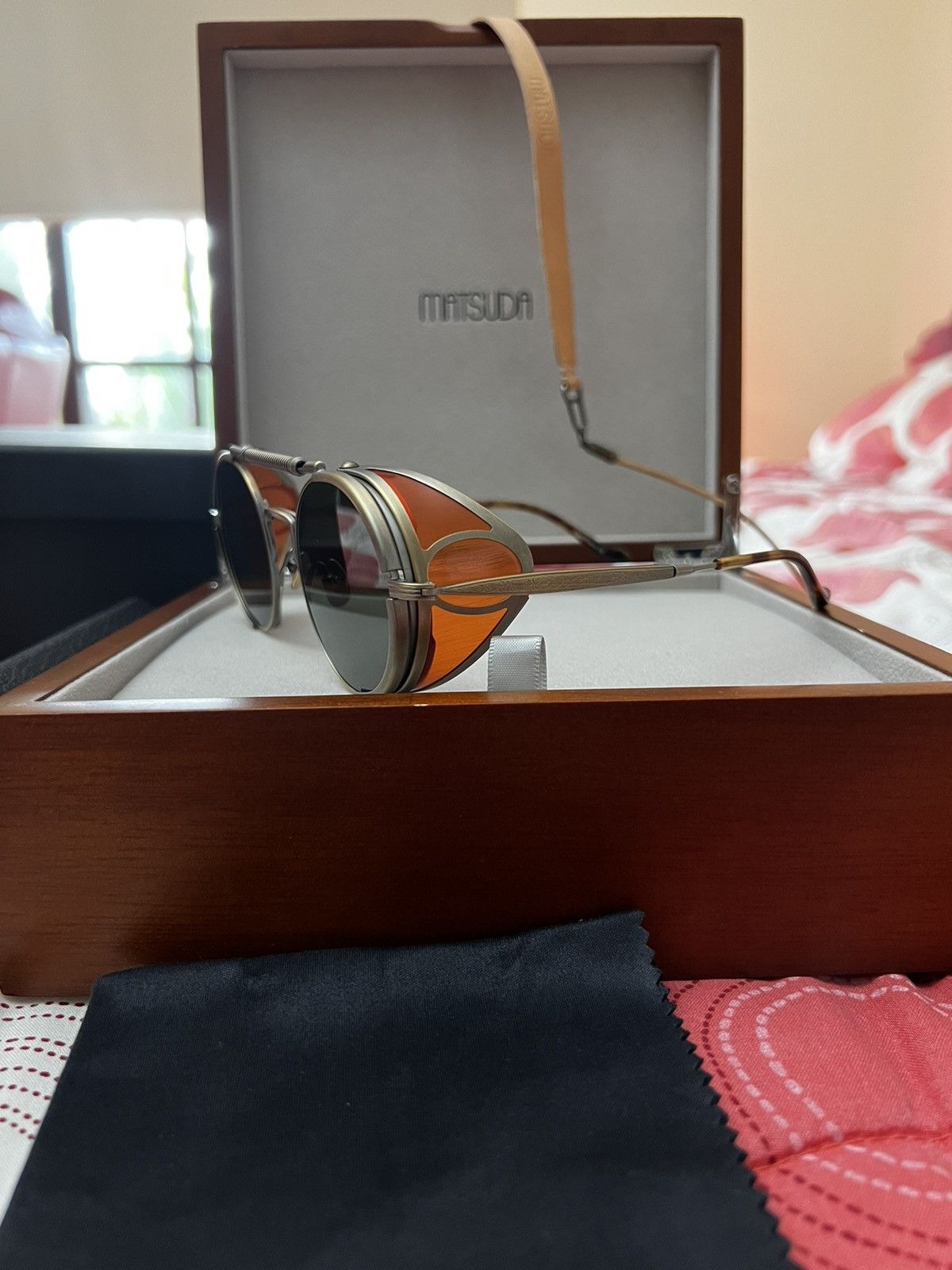 image of Matsuda 2809H - V2 Antique Gold - Orange, Lens G-15, Men's