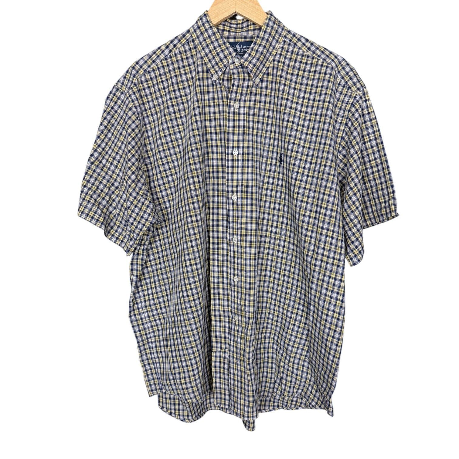 Polo Ralph Lauren Vtg Ralph Lauren Men's Blake Yellow Short Sleeve Button Up L Size US L / EU 52-54 / 3 - 1 Thumbnail