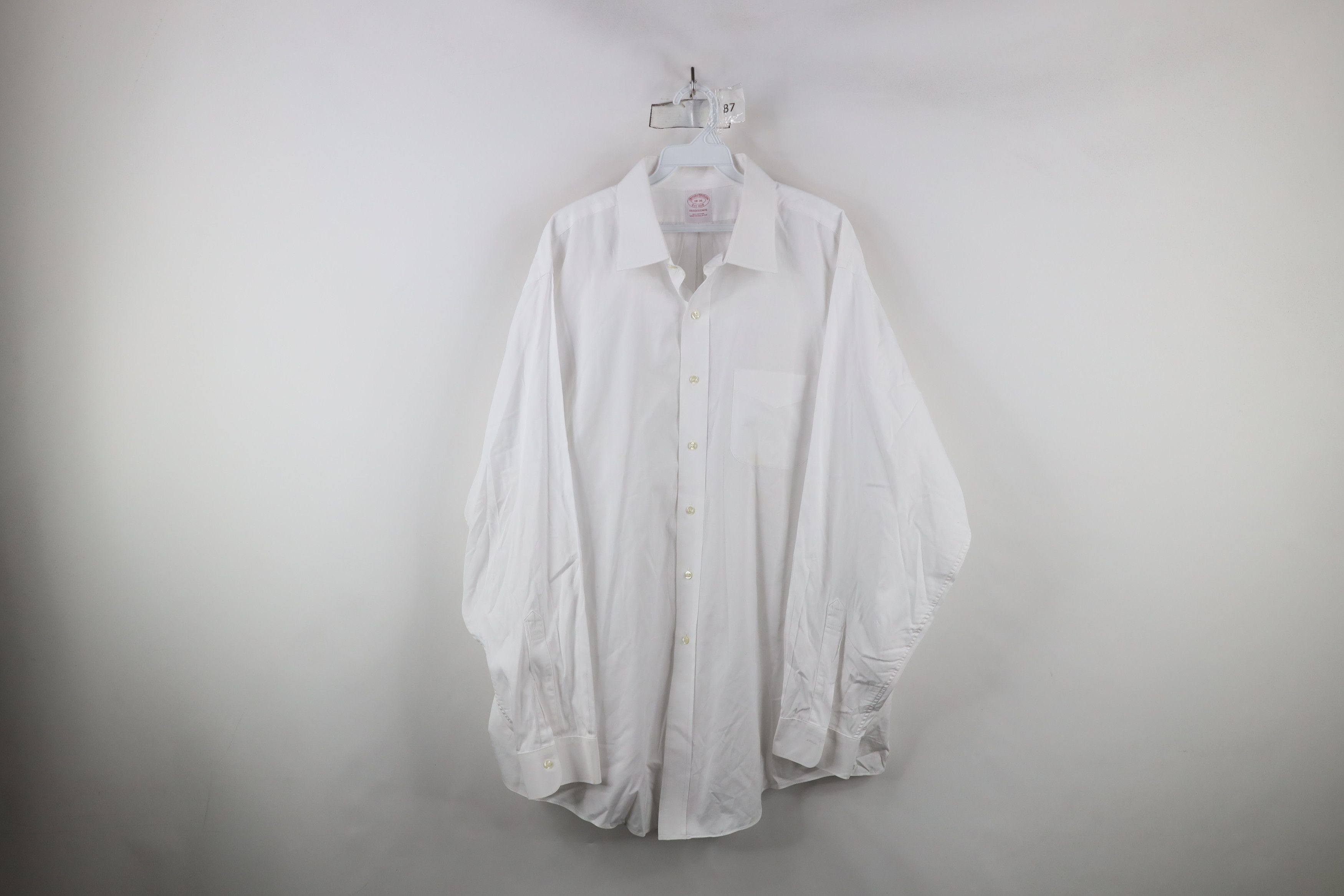 Brooks Brothers × Vintage Vintage 90s Brooks Brothers Traditional Fit Collared Shirt Size US L / EU 52-54 / 3 - 1 Thumbnail