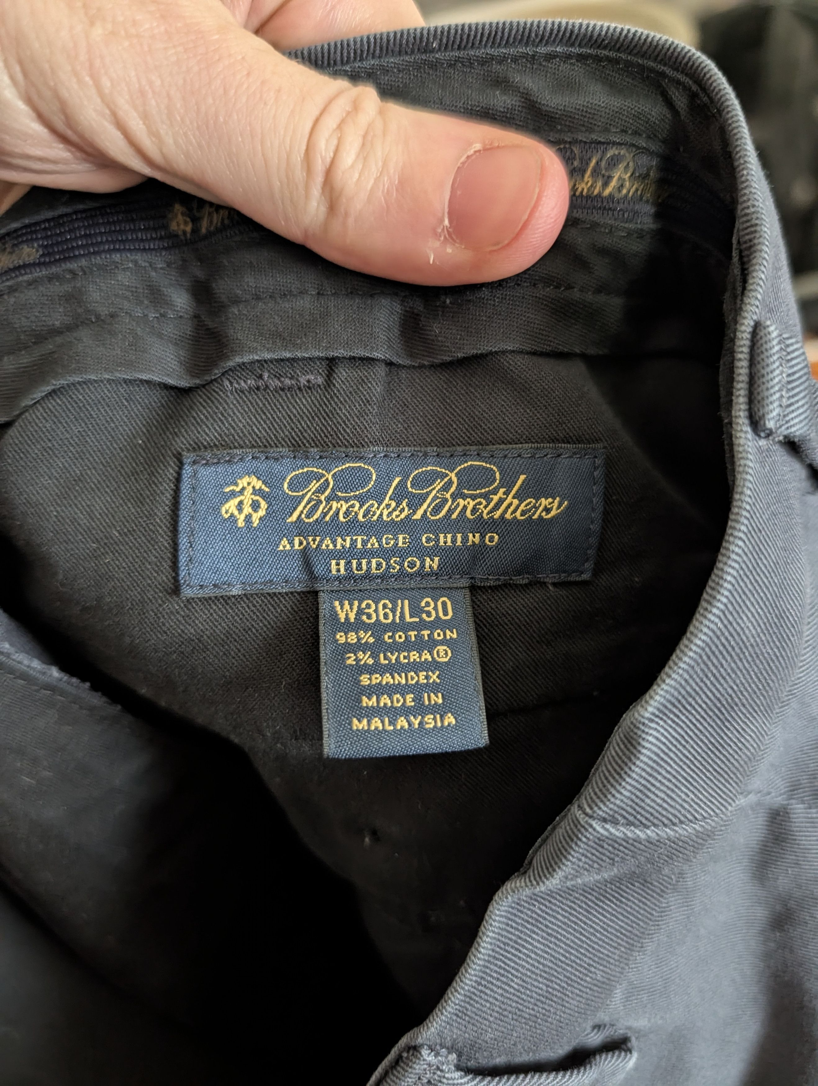 Brooks Brothers Vintage Hudson Advantage Chino Dark Blue/Gray 36x30 Size US 36 / EU 52 - 12 Thumbnail