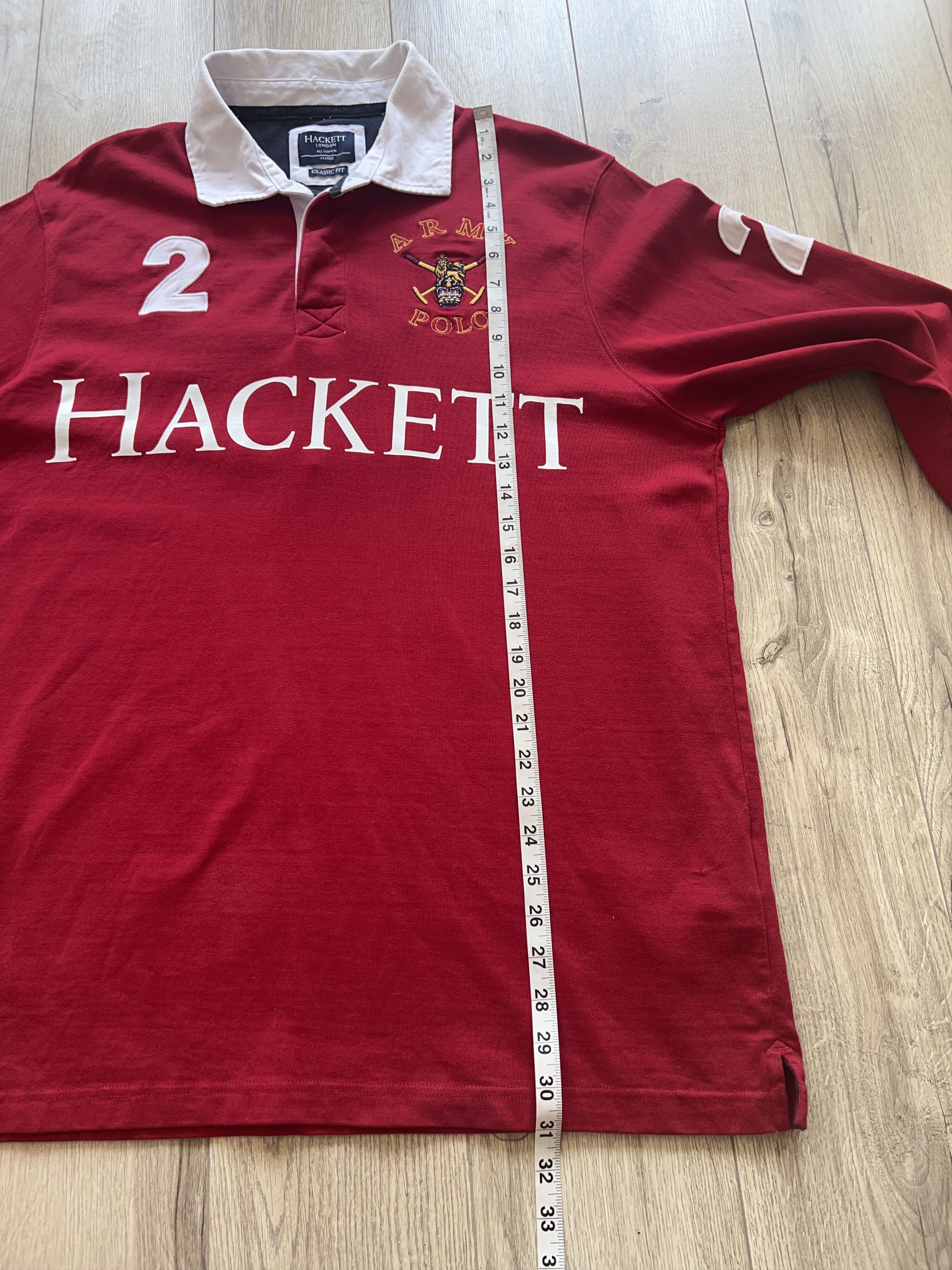 Hackett Hackett London Polo Long Sleeve Shirt Rugby Cotton Size US XL / EU 56 / 4 - 9 Thumbnail