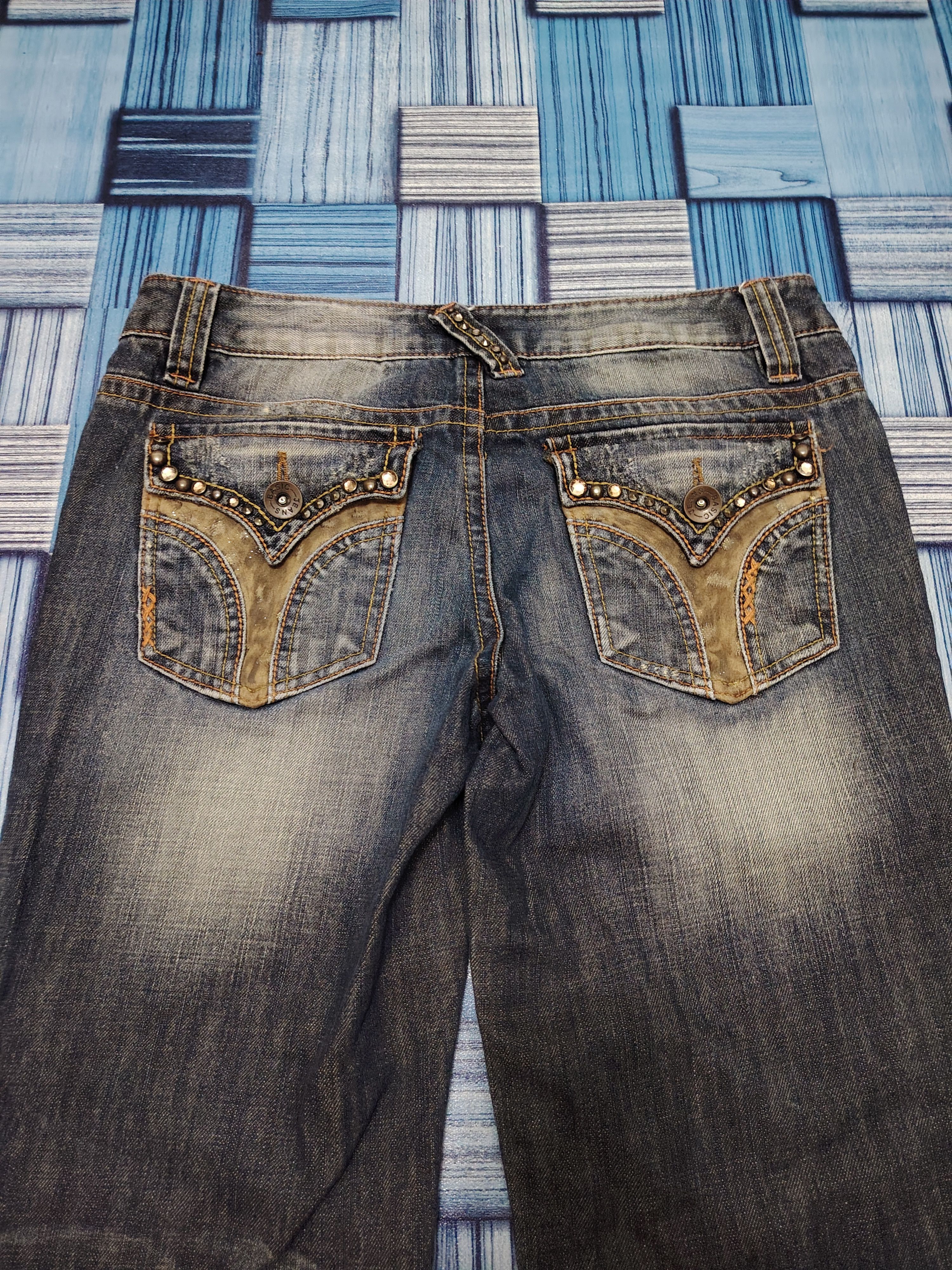Hysteric Glamour 💥Insane💥 90s CUUM Flared Jeans Bootcut Tribal Pocket Size US 29 - 16 Thumbnail
