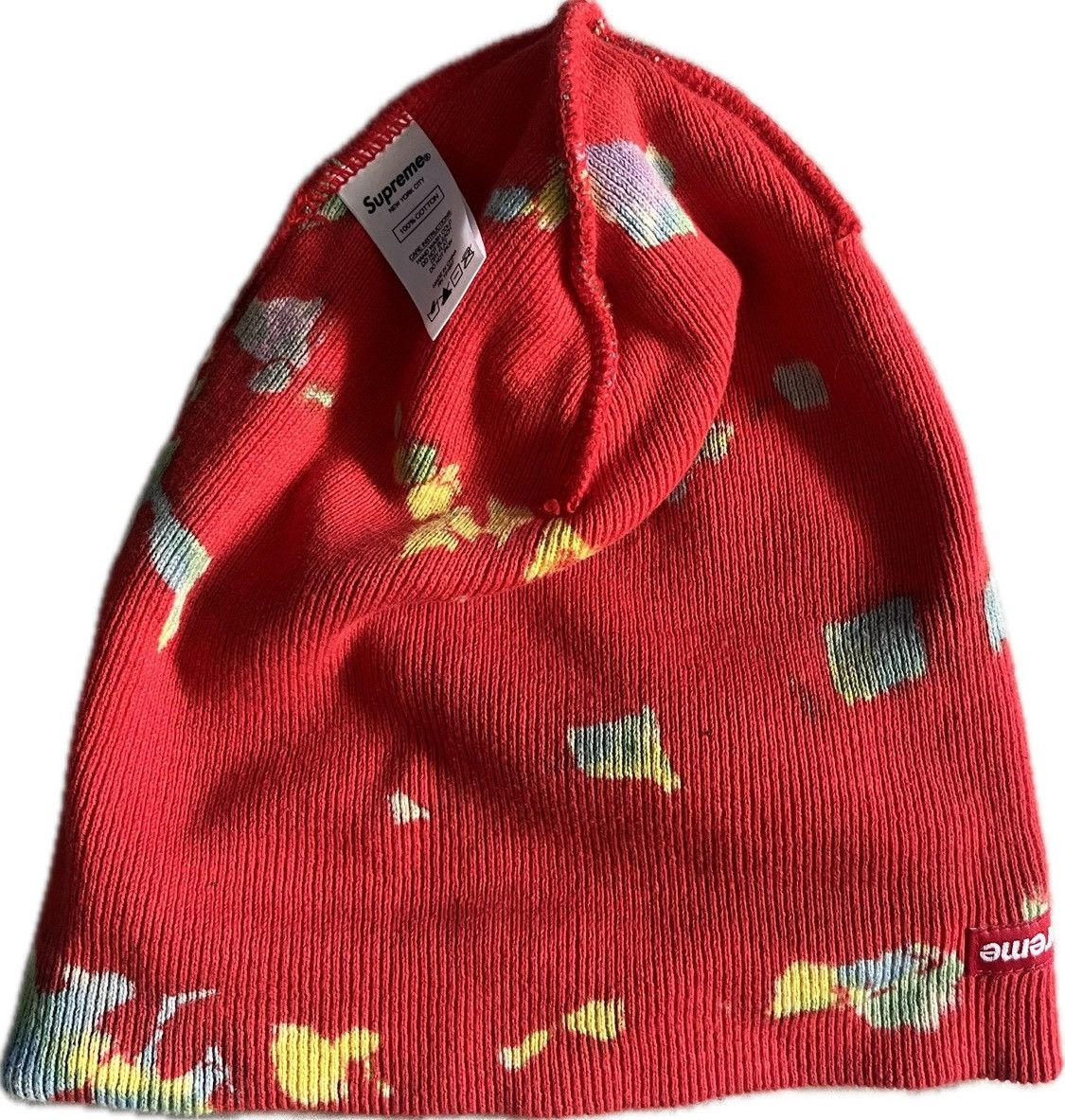 Supreme Supreme Red Splatter Dyed Beanie Size ONE SIZE - 5 Thumbnail