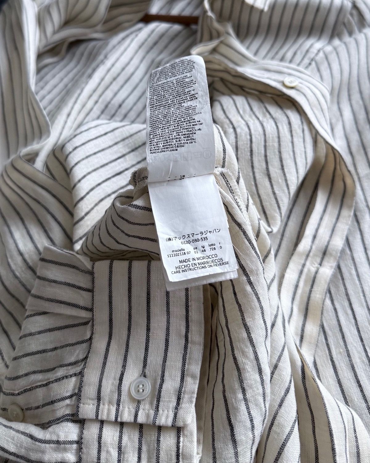 Weekend Max Mara MaxMara Linen Stripe Shirt🇮🇹 Size L / US 10 / IT 46 - 7 Thumbnail