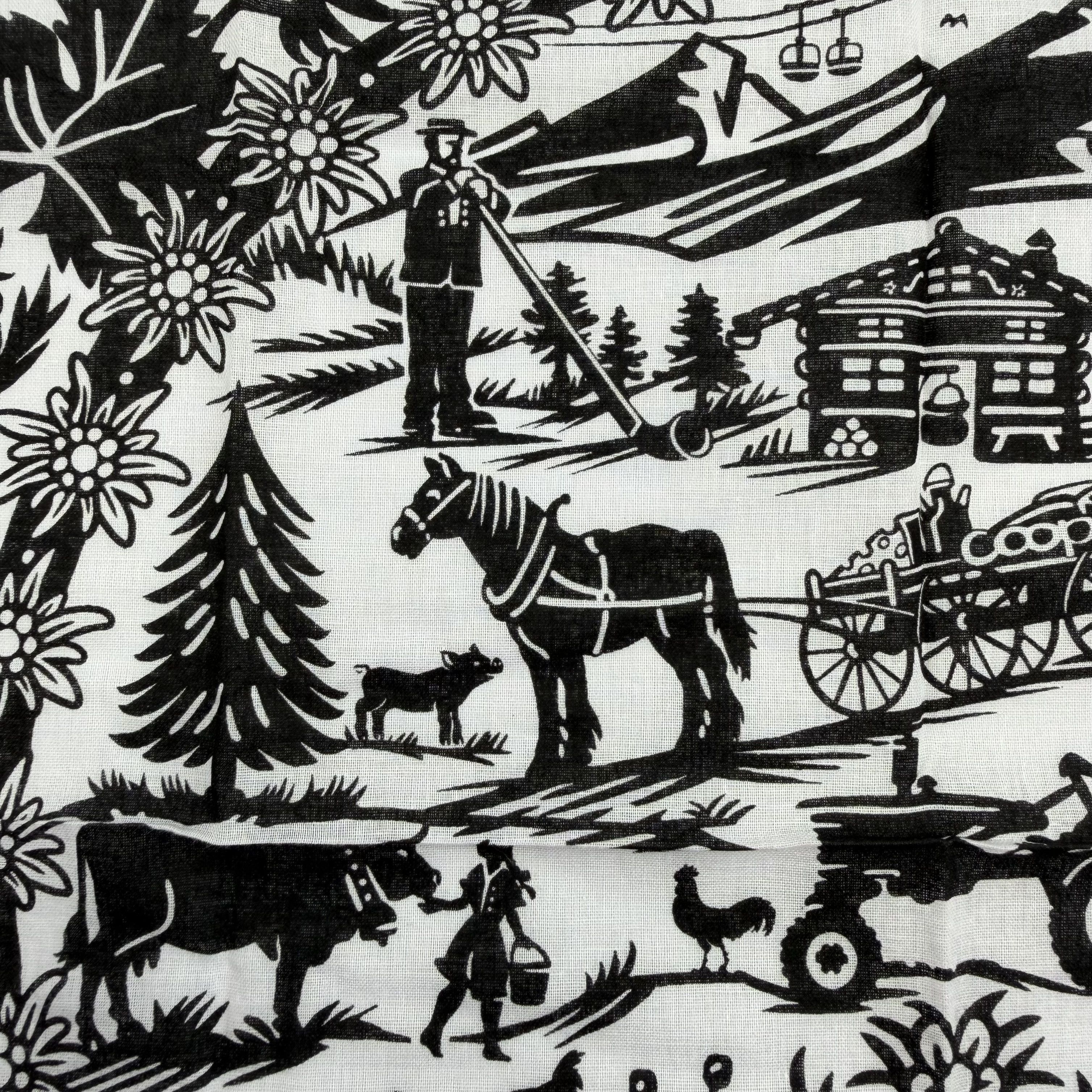 Vintage Vintage Swiss Coop Pro Montagna Cotton Bandana Scarf Size ONE SIZE - 3 Thumbnail