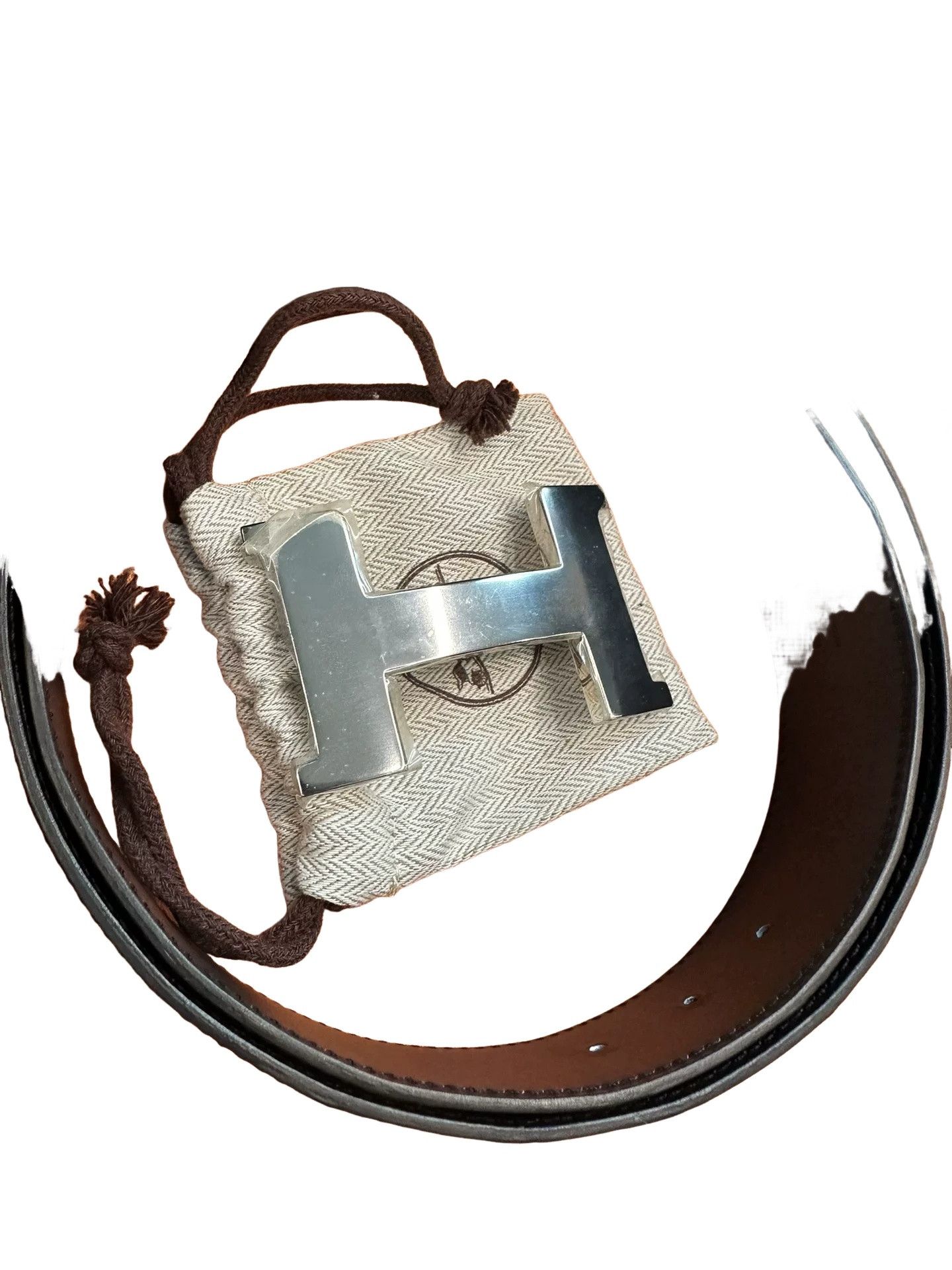 Hermes Hermes Reversible H Buckle Leather Belt 32 Size 32 - 1 Thumbnail