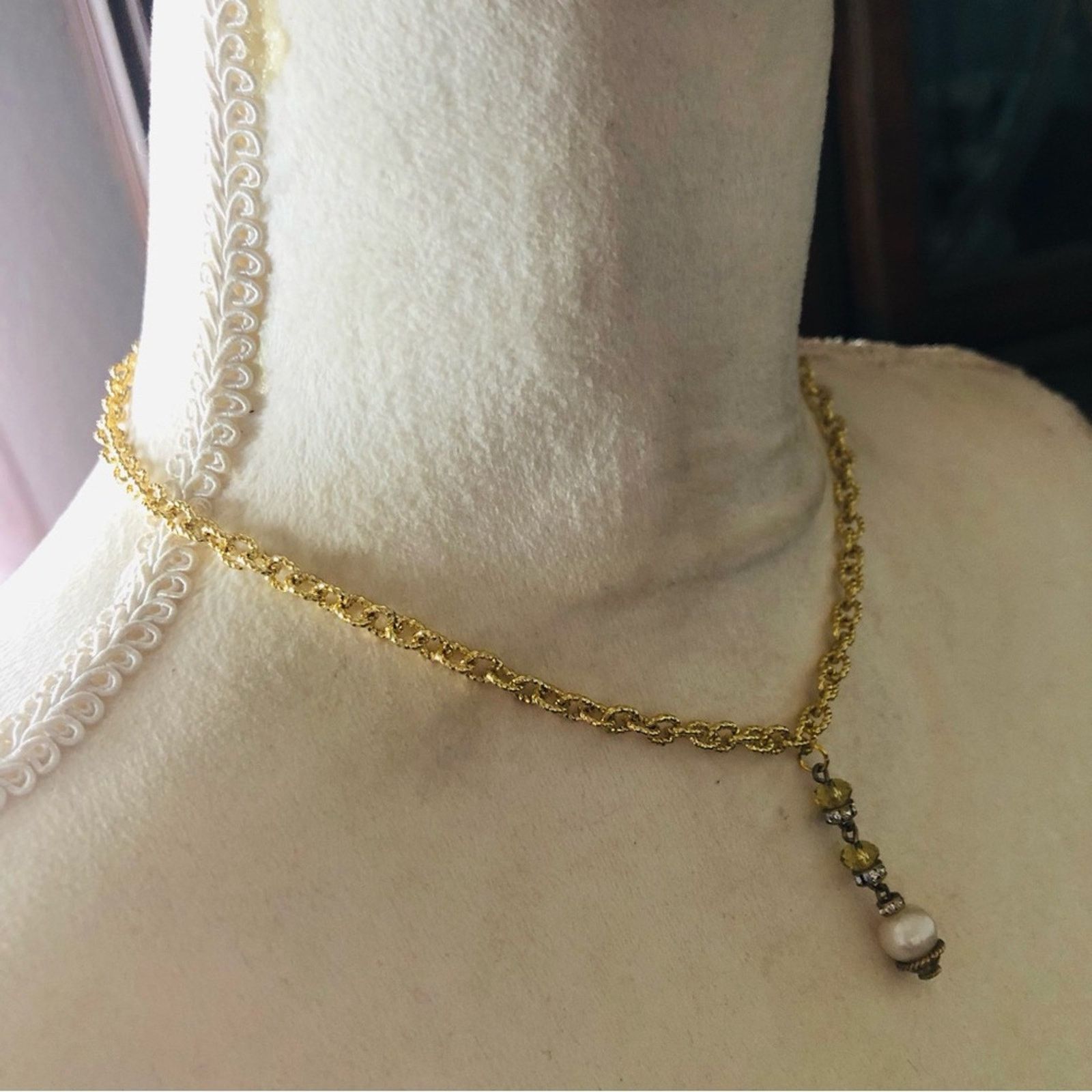Handmade Hand crafted genuine pearl pendant necklace Size ONE SIZE - 3 Thumbnail
