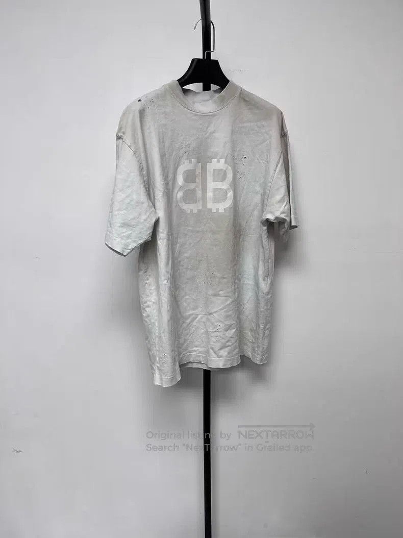 Balenciaga Balenciaga Letter Logo Printed Round Neck Short Sleeve T-S Size US XXS / EU 40 - 1 Thumbnail