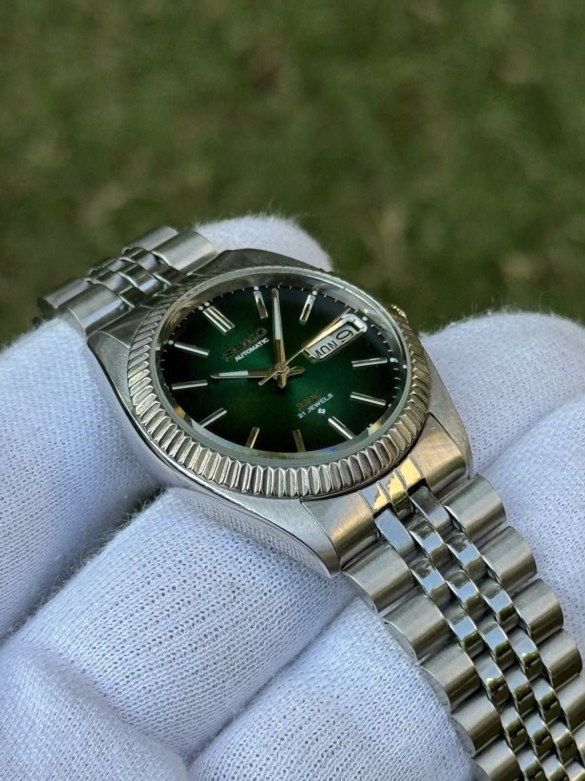 Seiko Seiko 5 DX Fluted Bezel Automatic 6309 Japanese mens Watch Size 36 - 15 Thumbnail