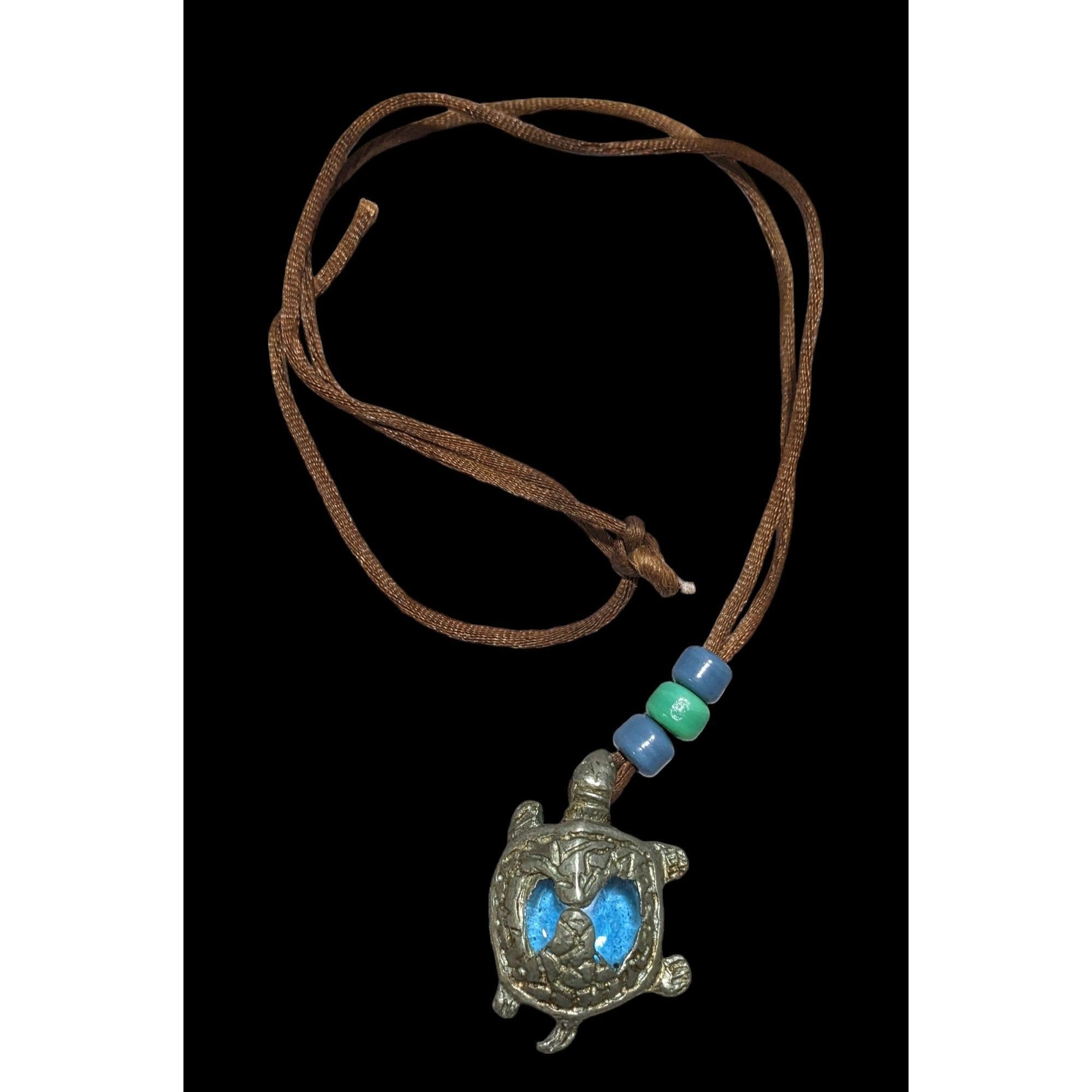 Other Blue Glass Turtle Necklace Size ONE SIZE - 1 Thumbnail